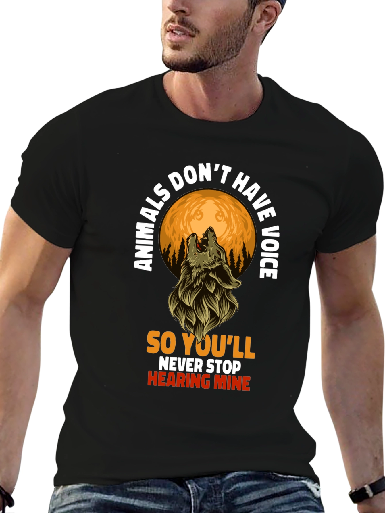Animals Dont Have Voice Wolf T-Shirt