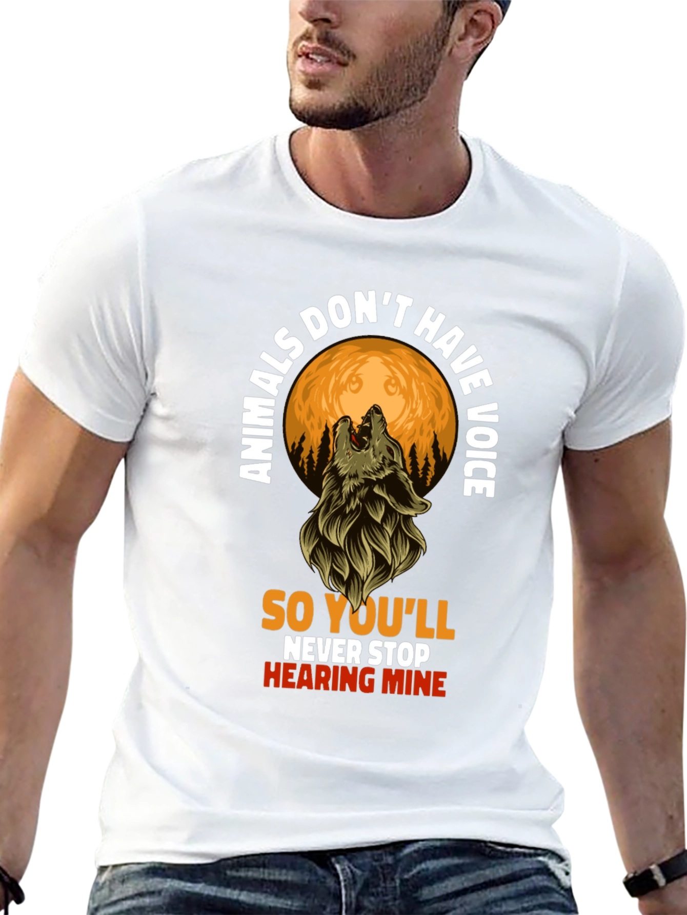 Animals Dont Have Voice Wolf T-Shirt