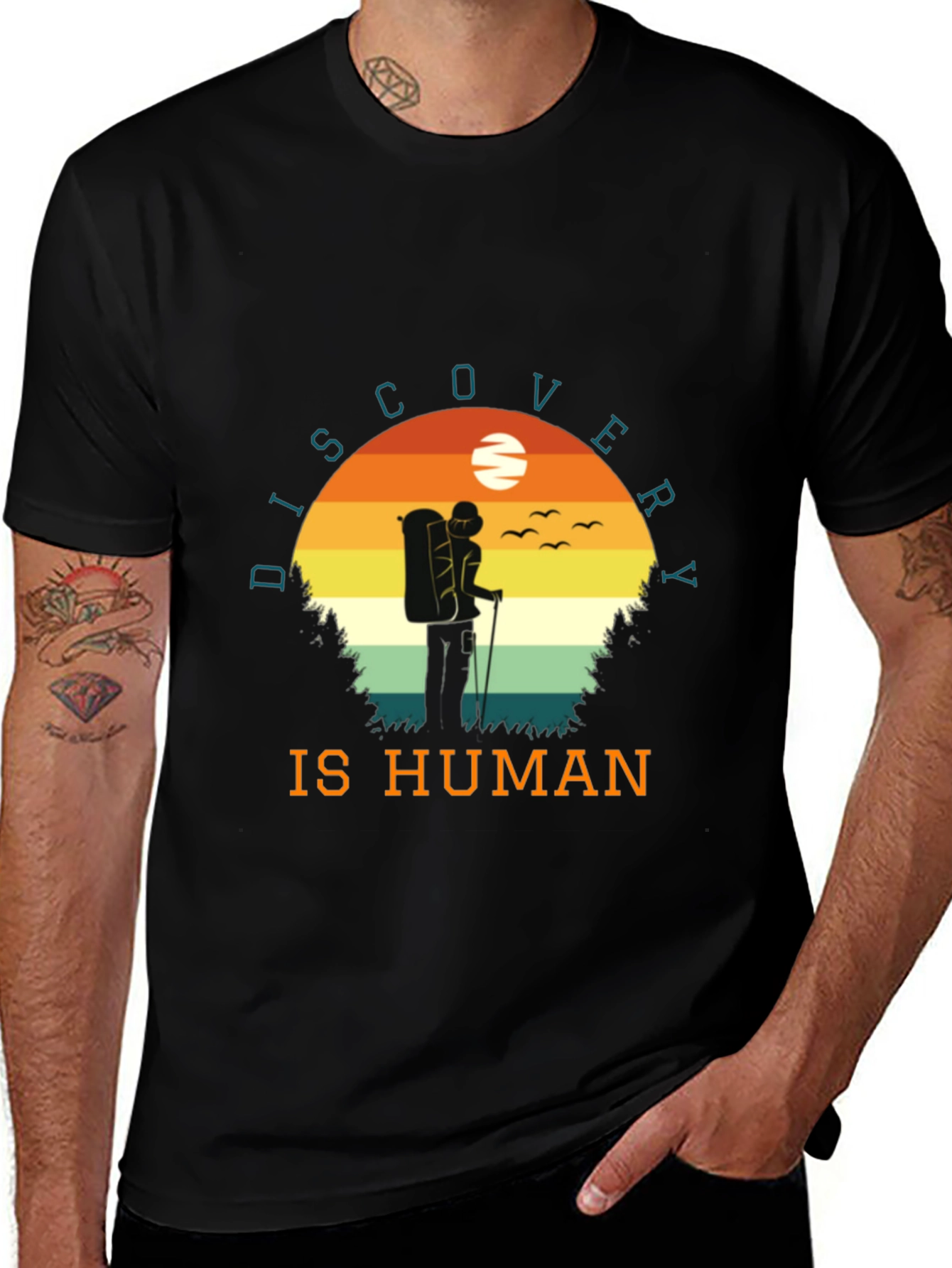 Discovery is Human Graphic Tee | Hiker T-Shirt