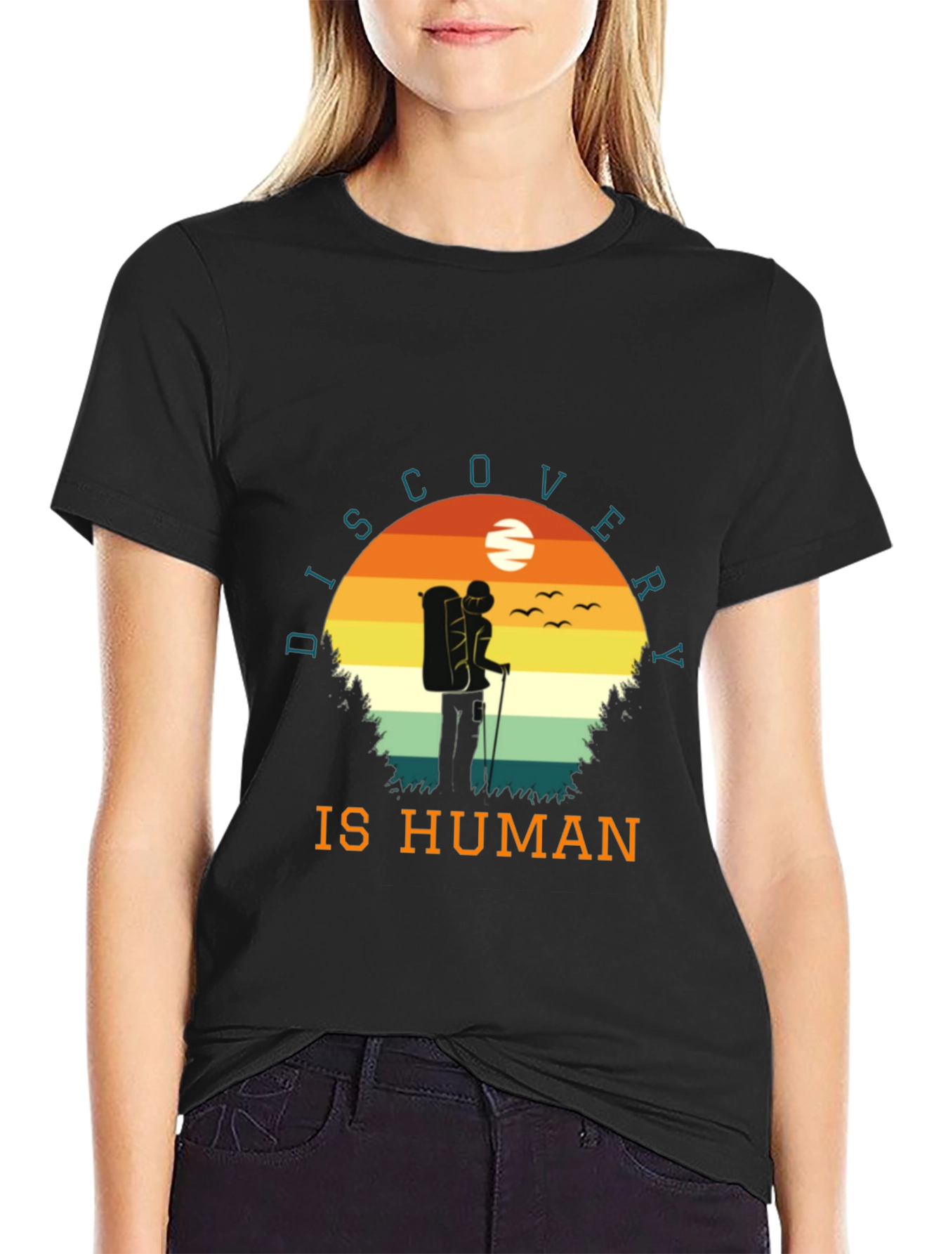 Discovery is Human Graphic Tee | Hiker T-Shirt