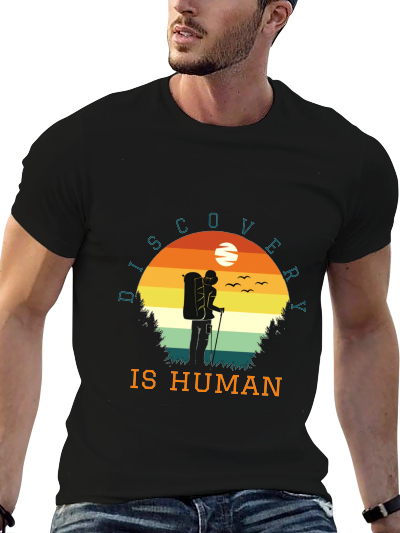 Discovery is Human Graphic Tee | Hiker T-Shirt