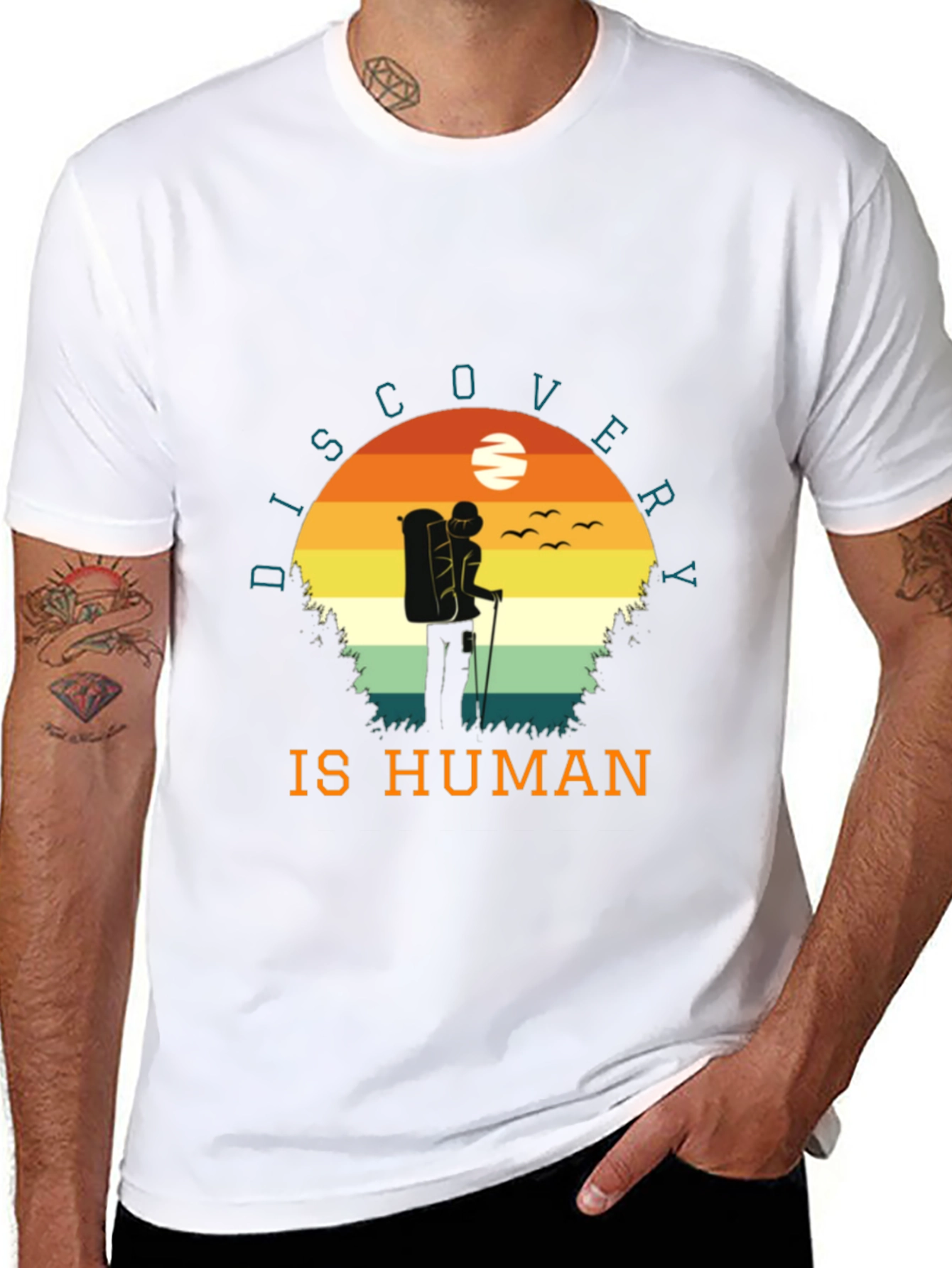 Discovery is Human Graphic Tee | Hiker T-Shirt