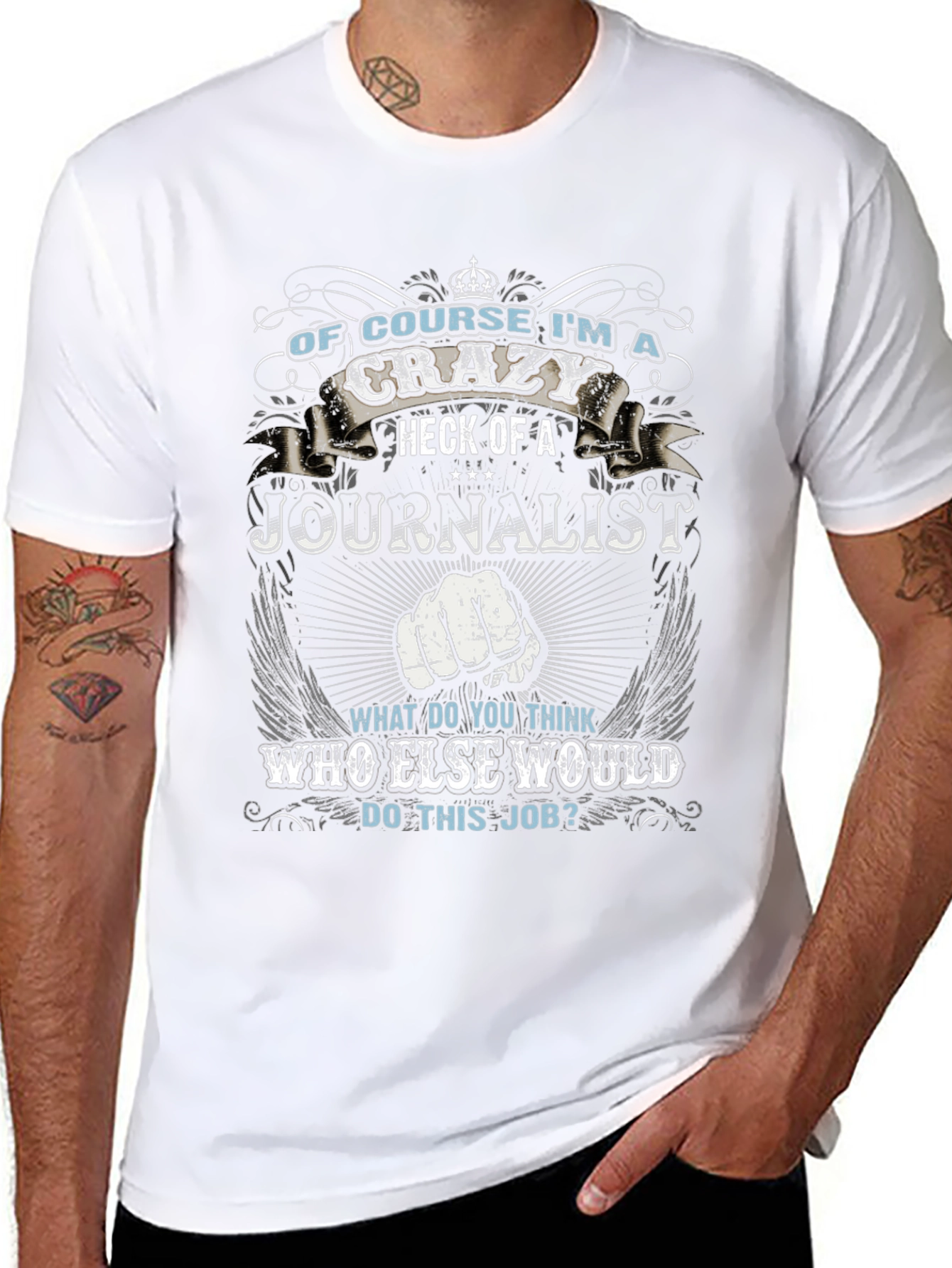 Crazy Journalist T-Shirt - Novelty Gift