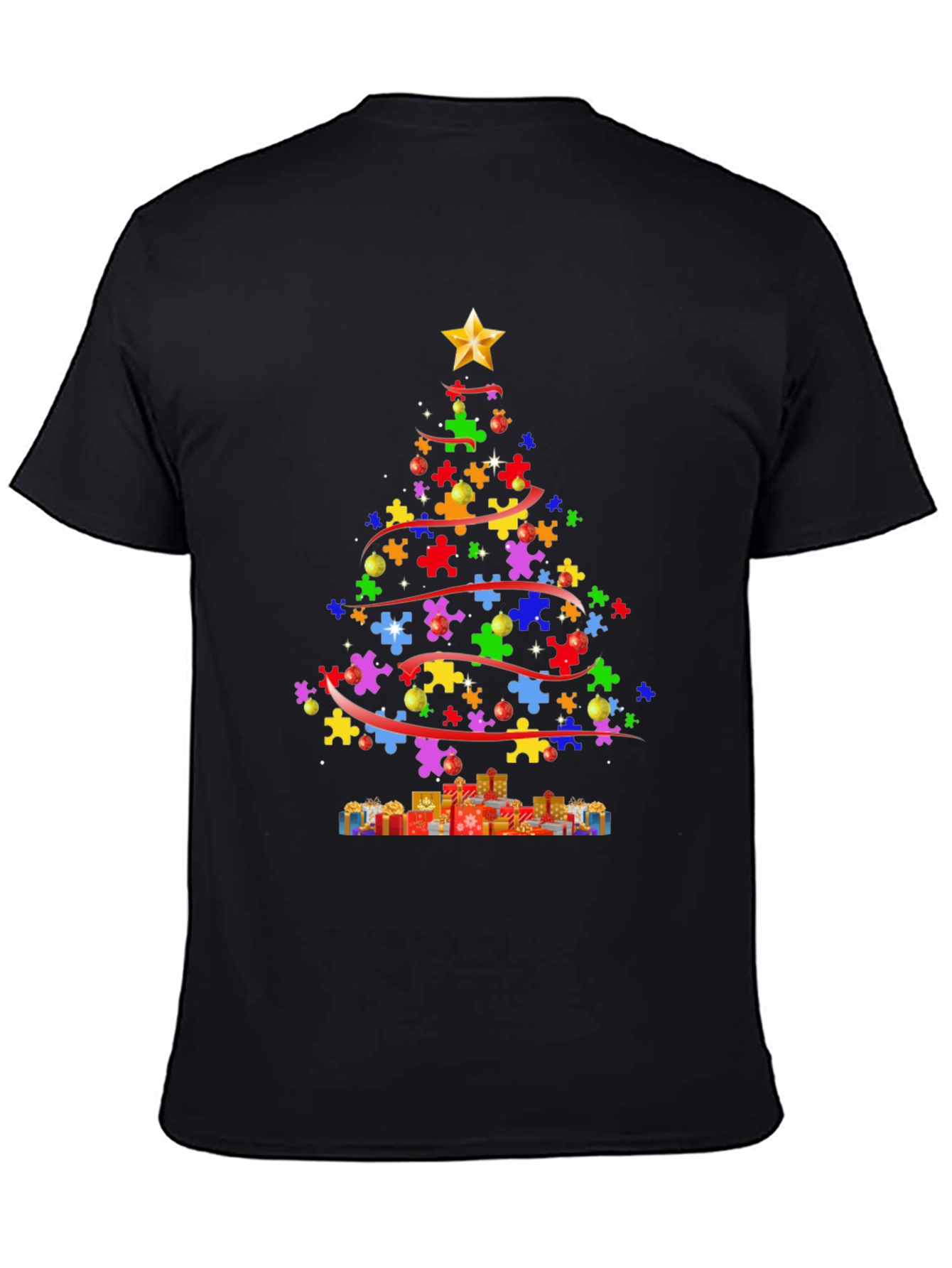 Puzzle Piece Christmas Tree T-Shirt