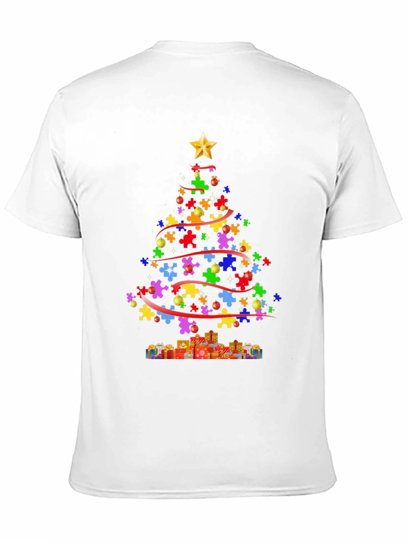 Puzzle Piece Christmas Tree T-Shirt