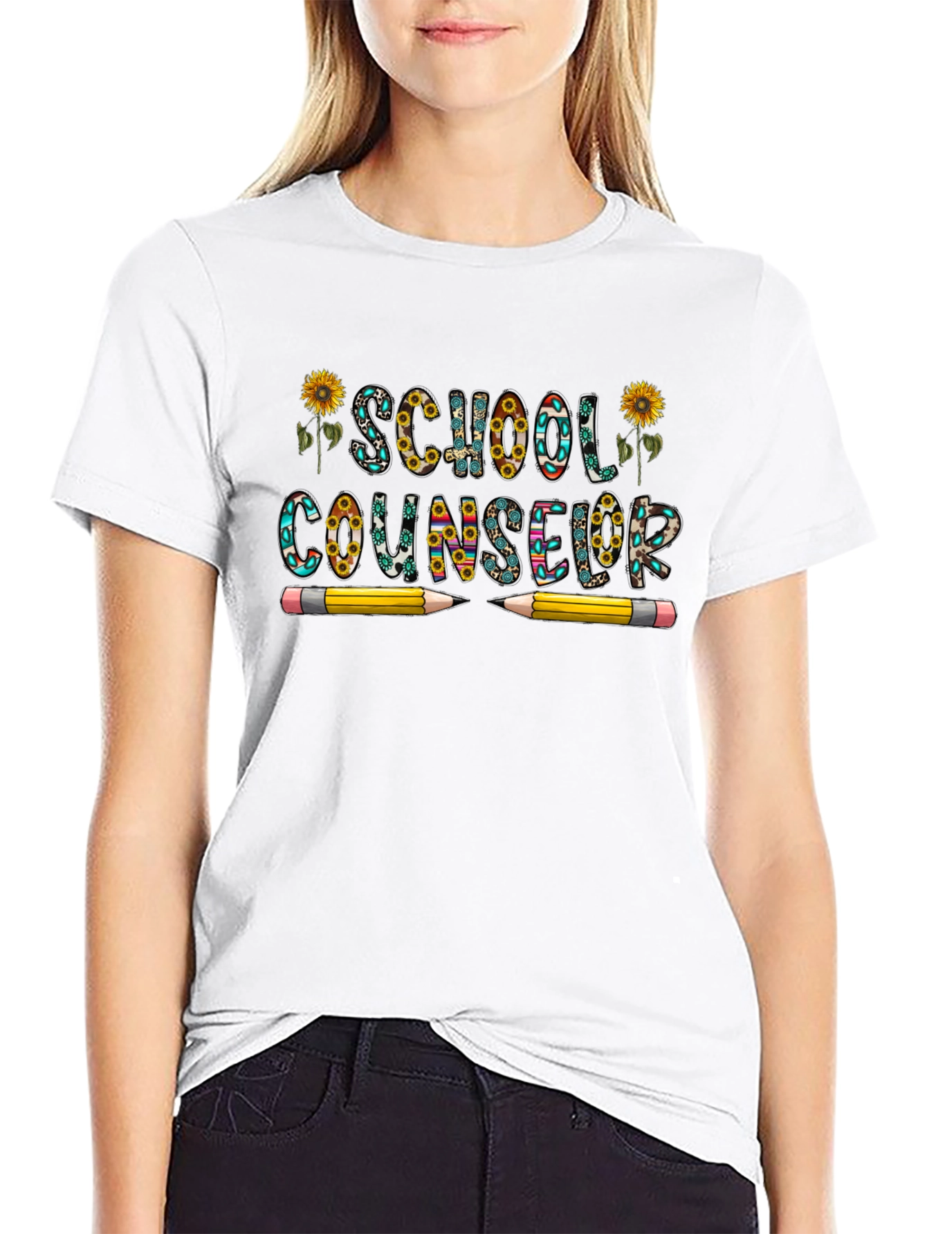 School Counselor Sunflower T-Shirt