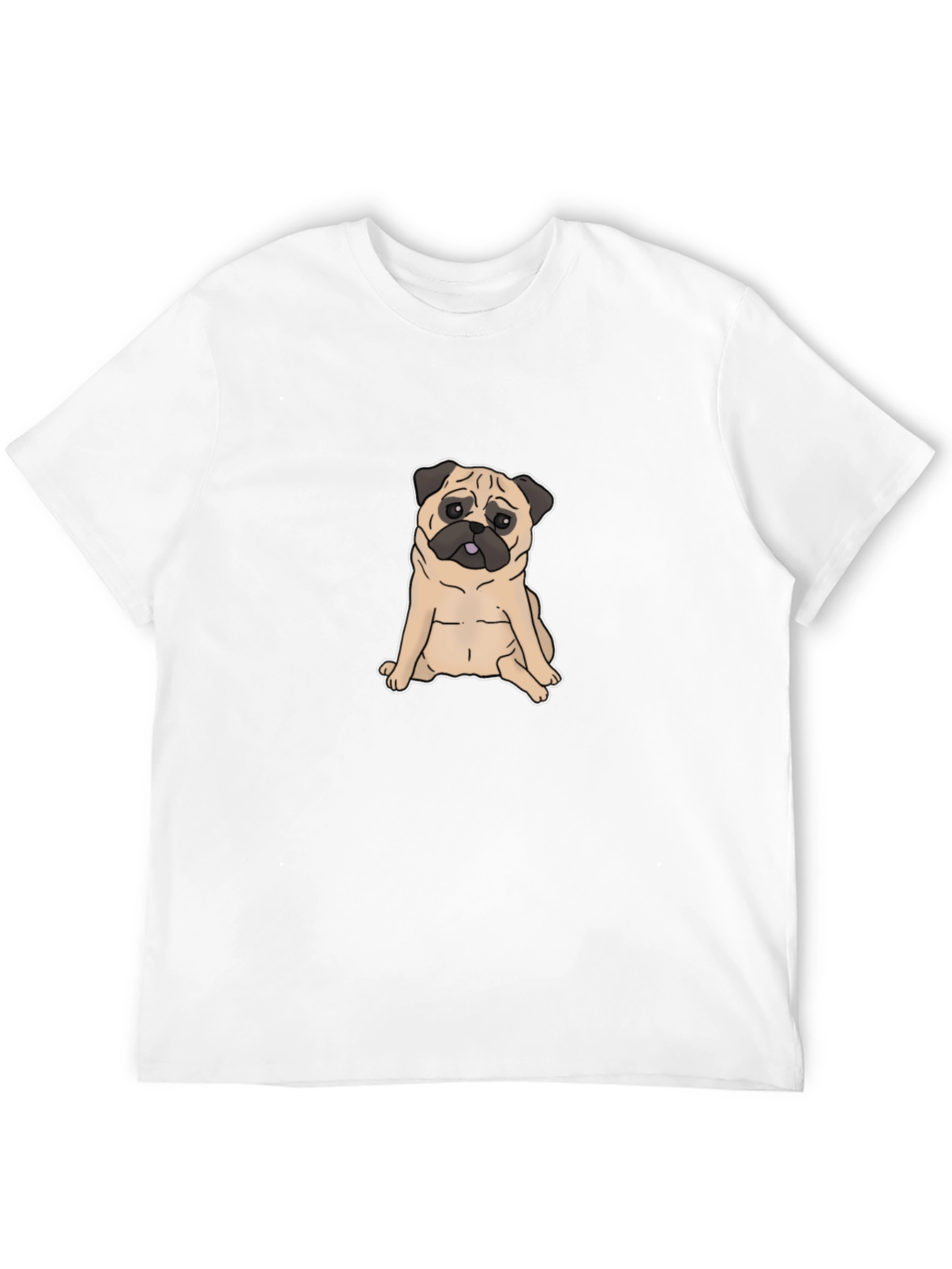 Pug Graphic T-Shirt - Black Cotton Tee