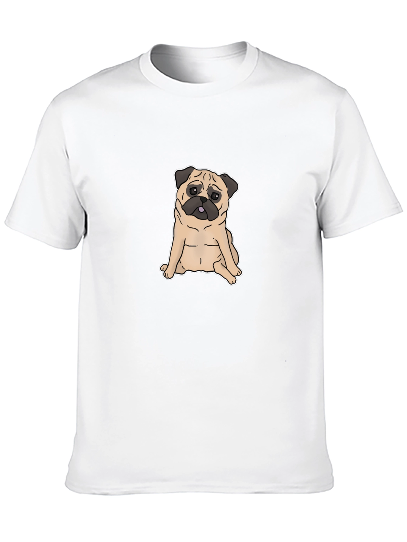 Pug Graphic T-Shirt - Black Cotton Tee
