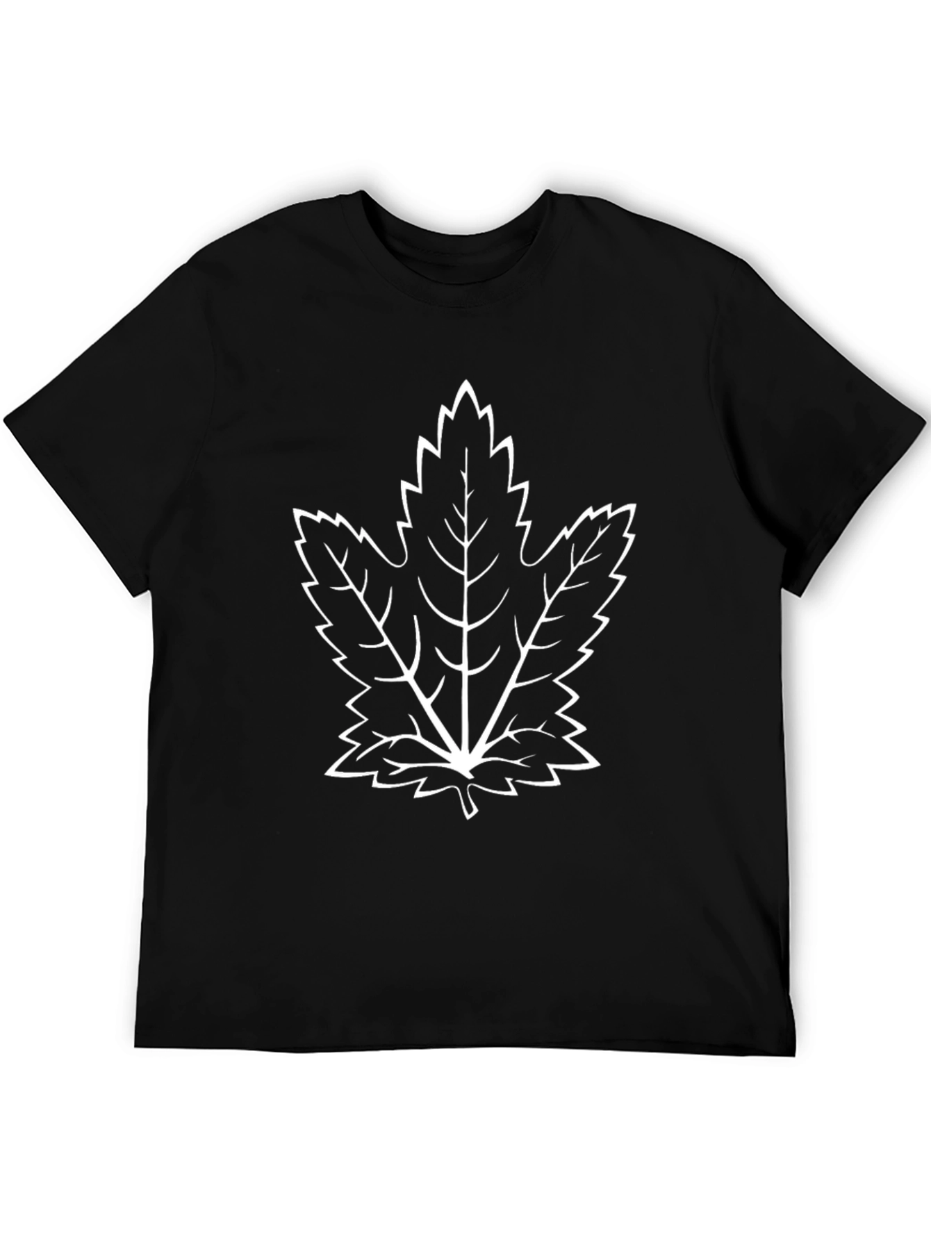 Leaf Graphic Black T-Shirt