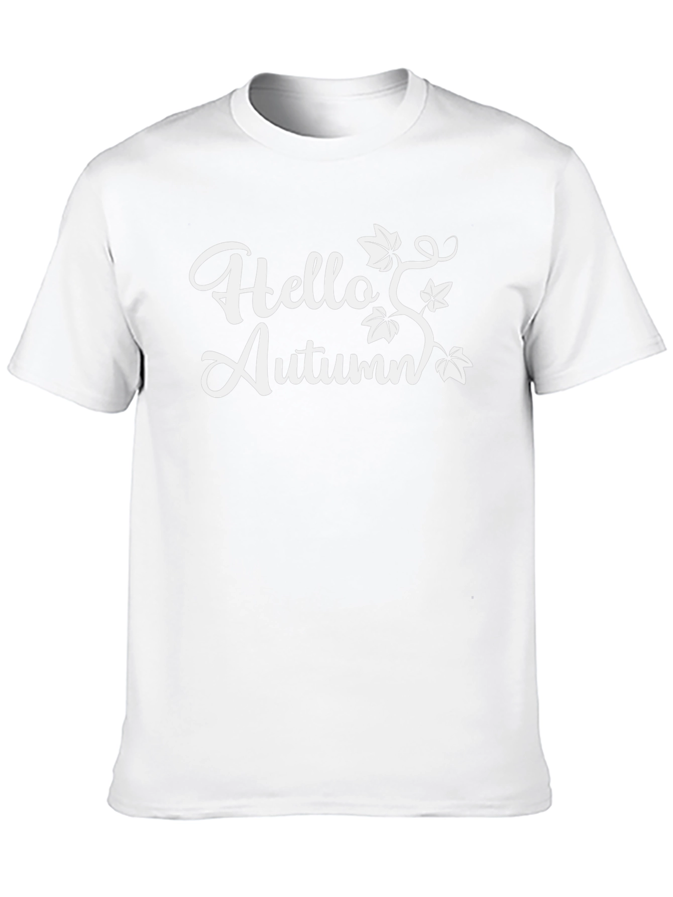Hello Autumn Black T-Shirt Fall Design