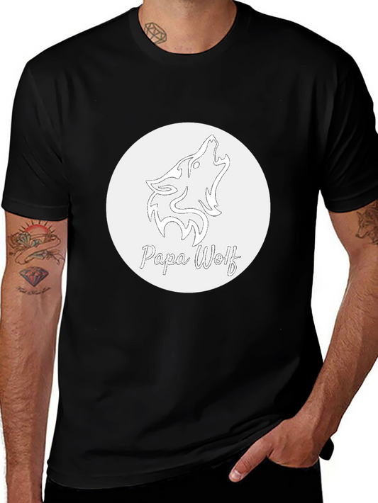 Papa Wolf Graphic T-Shirt - Black