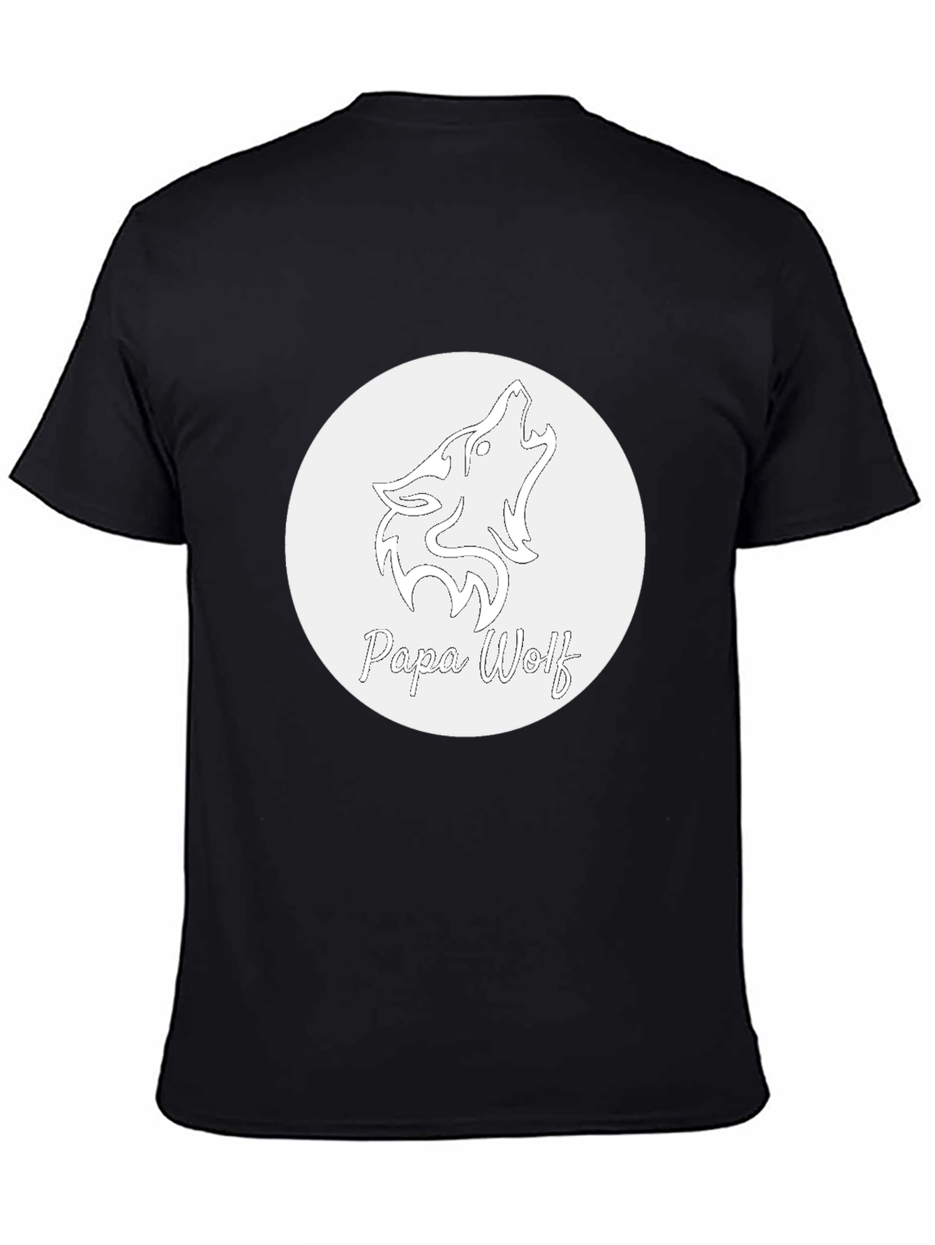 Papa Wolf Graphic T-Shirt - Black