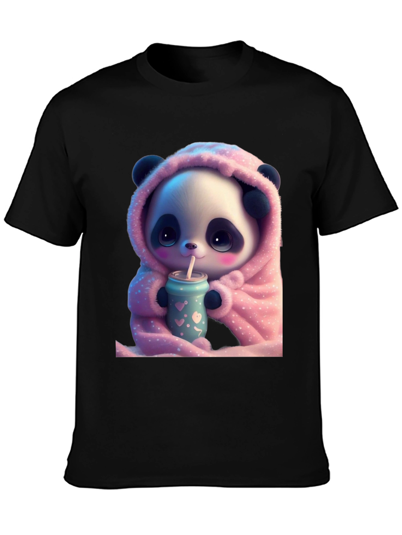 Cute Panda Bear Hooded T-Shirt