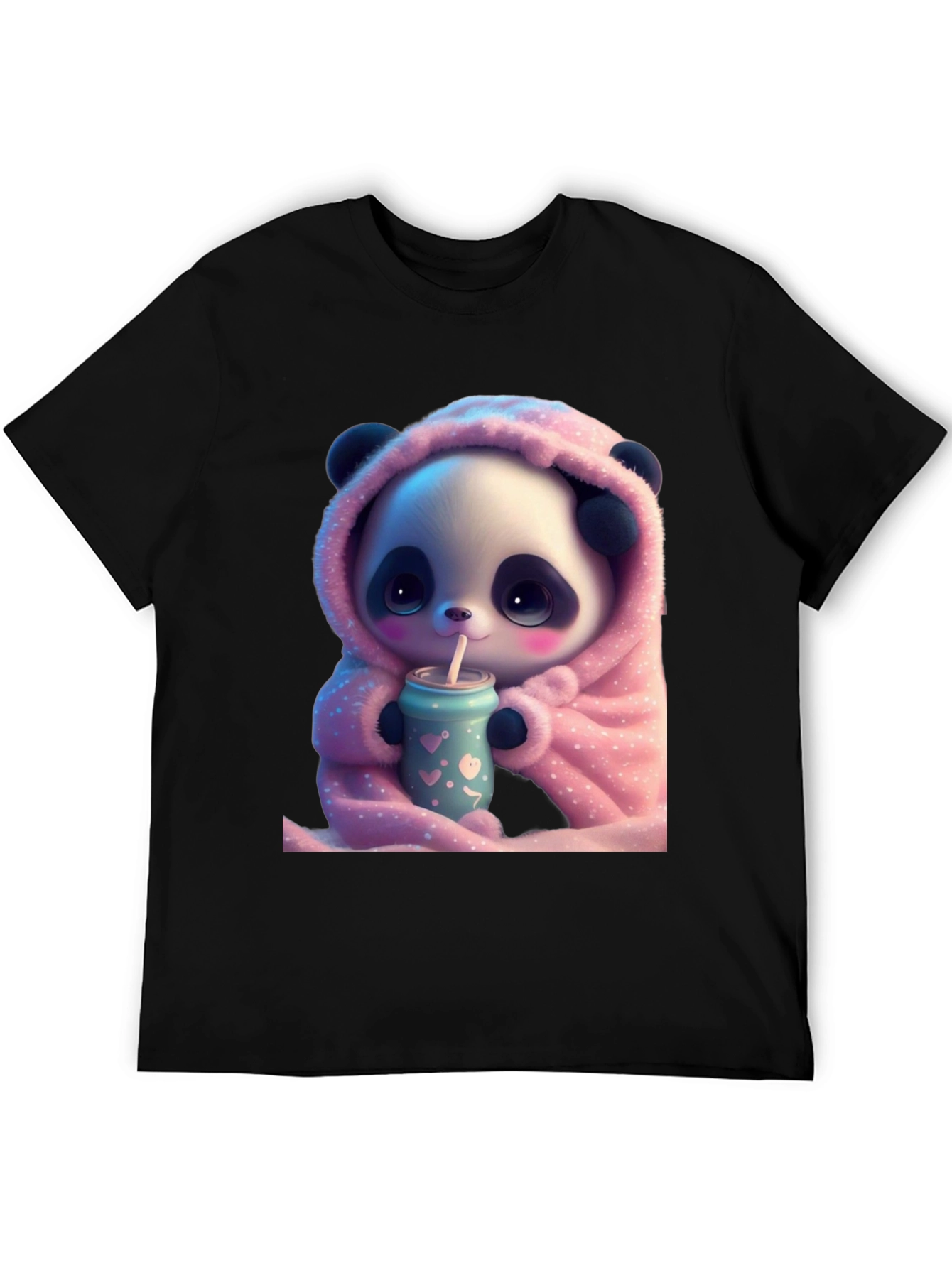 Cute Panda Bear Hooded T-Shirt
