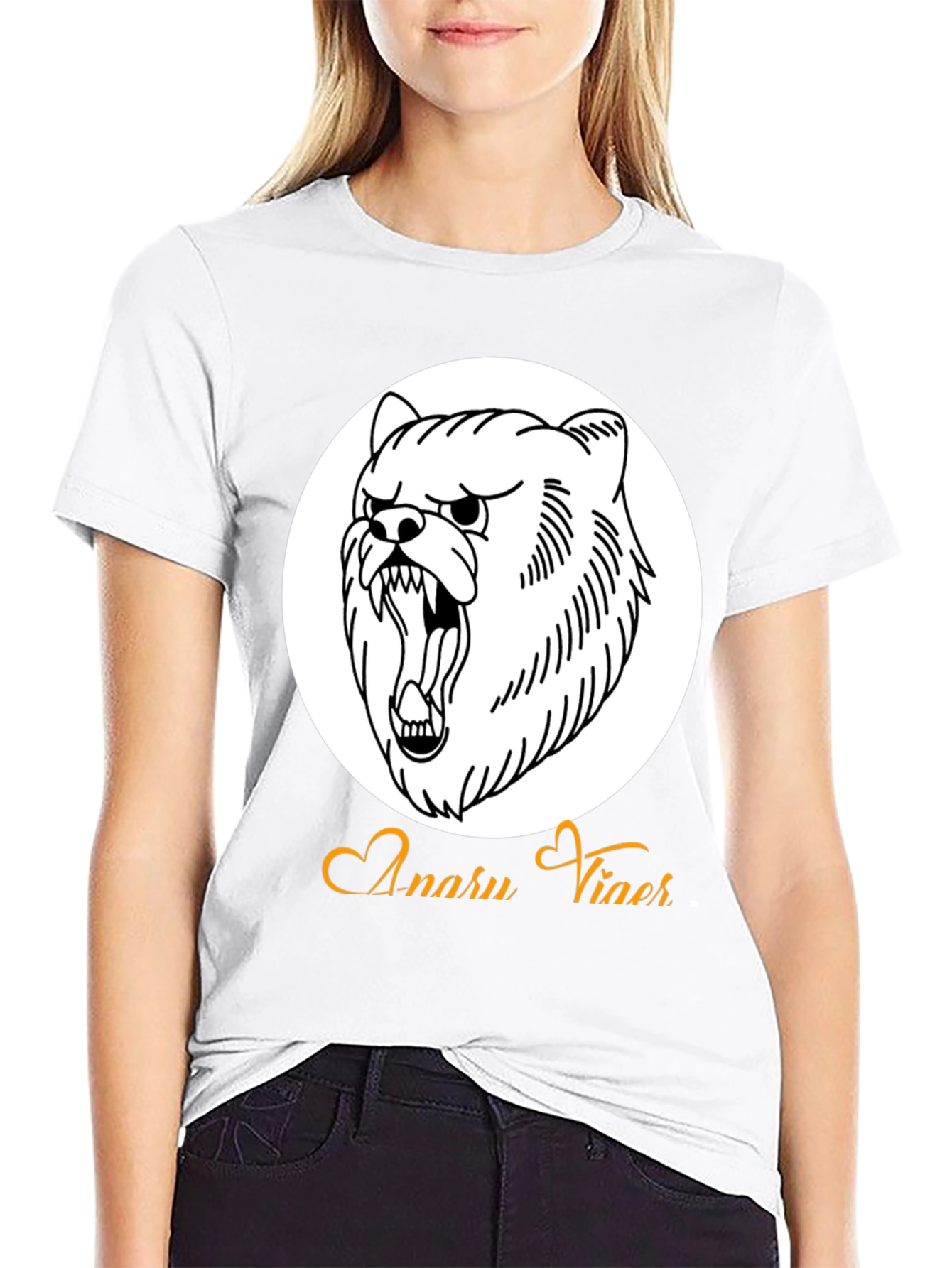 Mens Black Graphic Tee - Angry Bear Design
