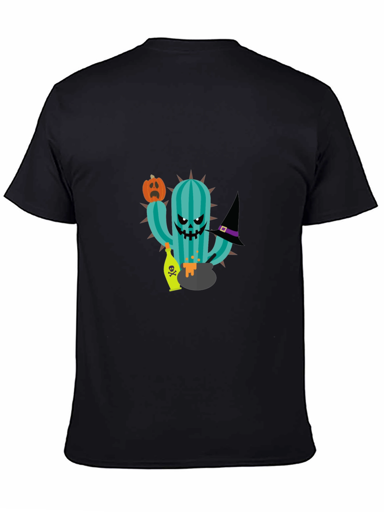 Halloween Cactus Graphic T-Shirt - Spooky Season Style