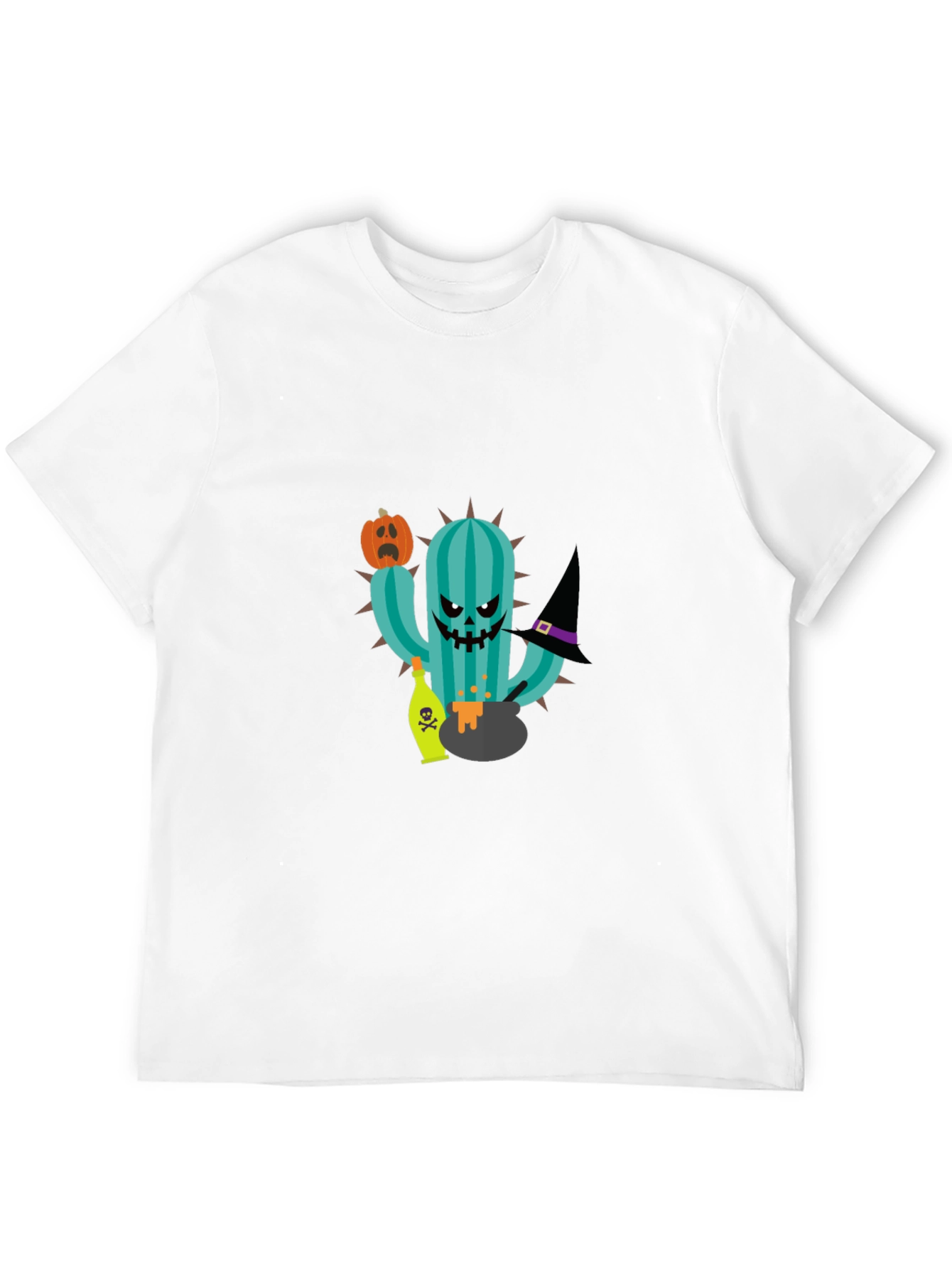 Halloween Cactus Graphic T-Shirt - Spooky Season Style