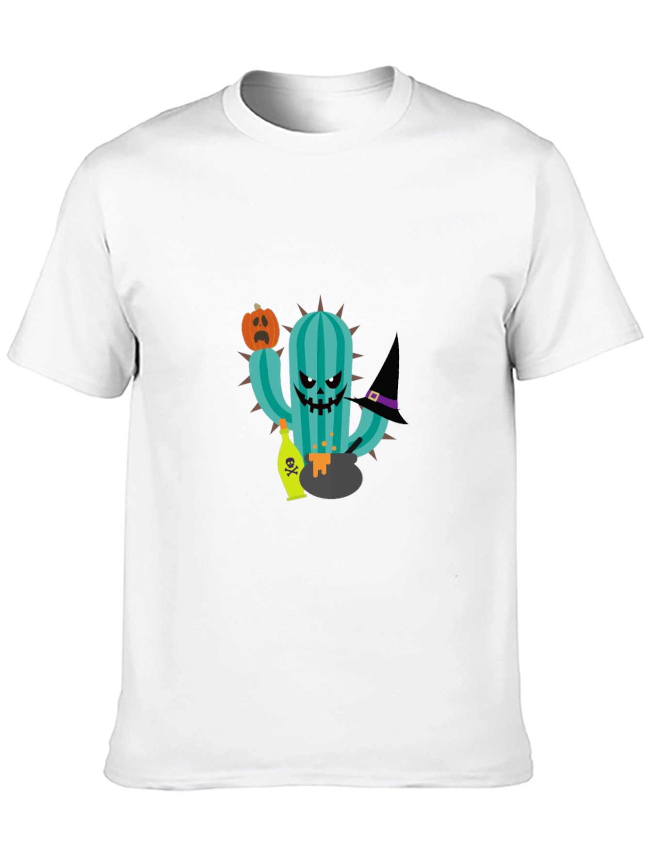 Halloween Cactus Graphic T-Shirt - Spooky Season Style