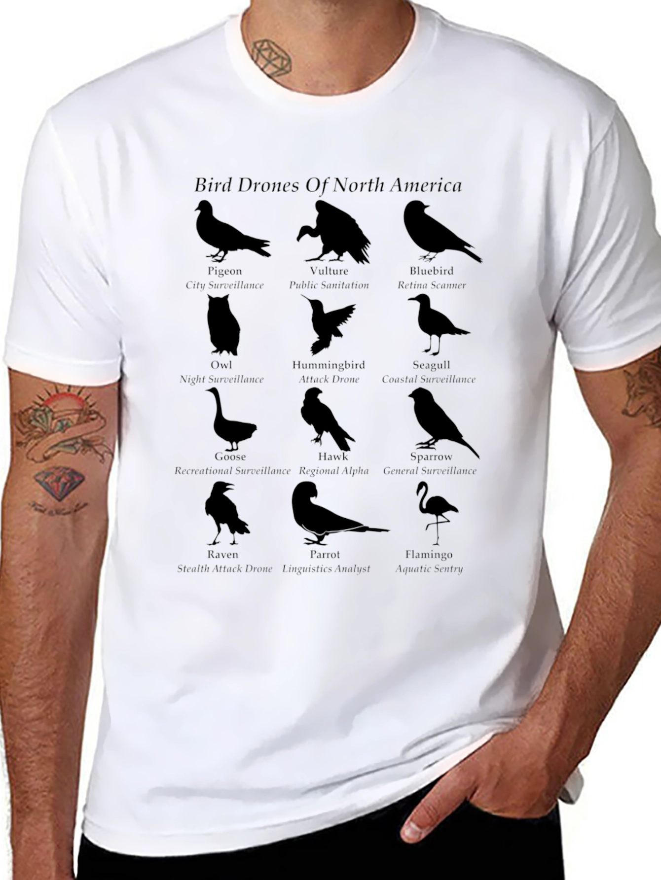 Bird Drones of North America Graphic T-Shirt