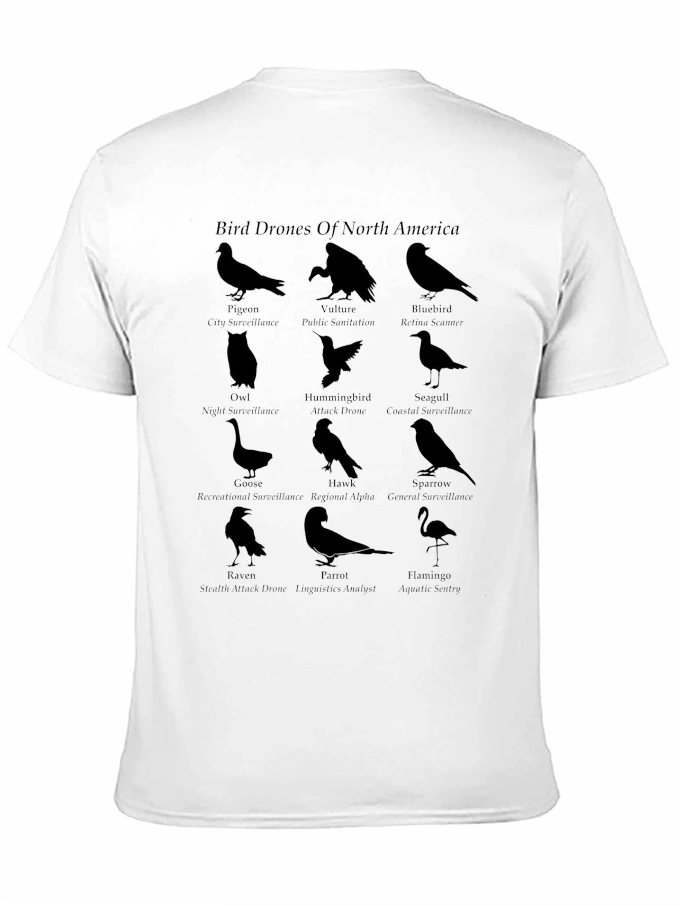 Bird Drones of North America Graphic T-Shirt