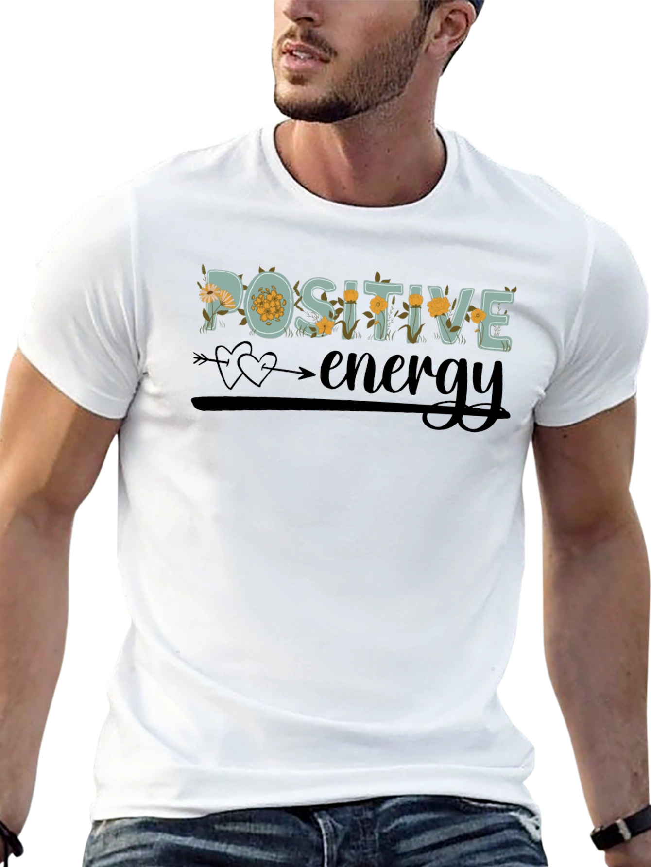 Positive Energy Floral Graphic Tee