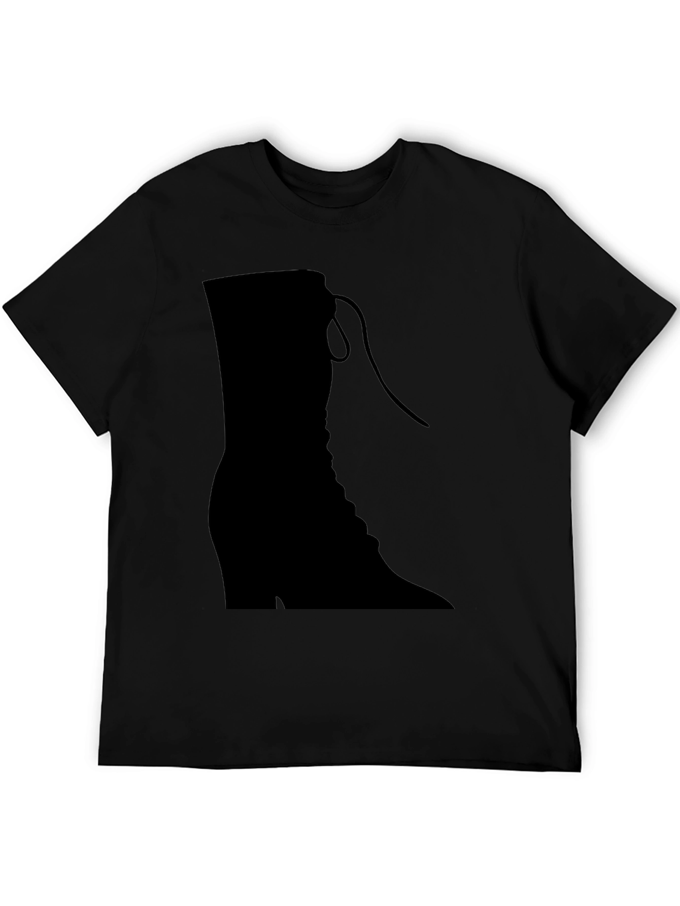 Stylish Black Boot Graphic T-Shirt