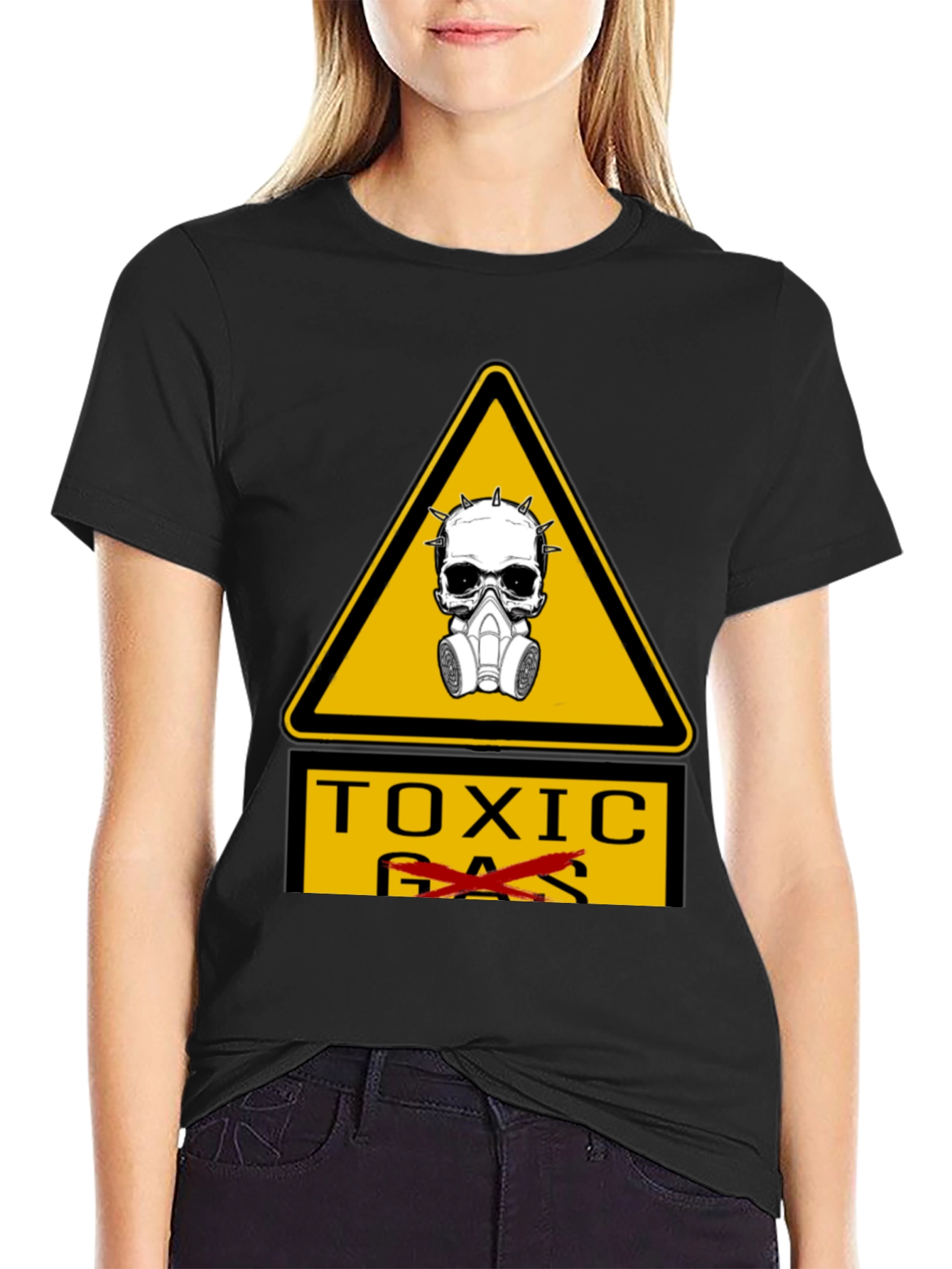 Toxic Hazard T-Shirt - Skull & Gas Mask Graphic