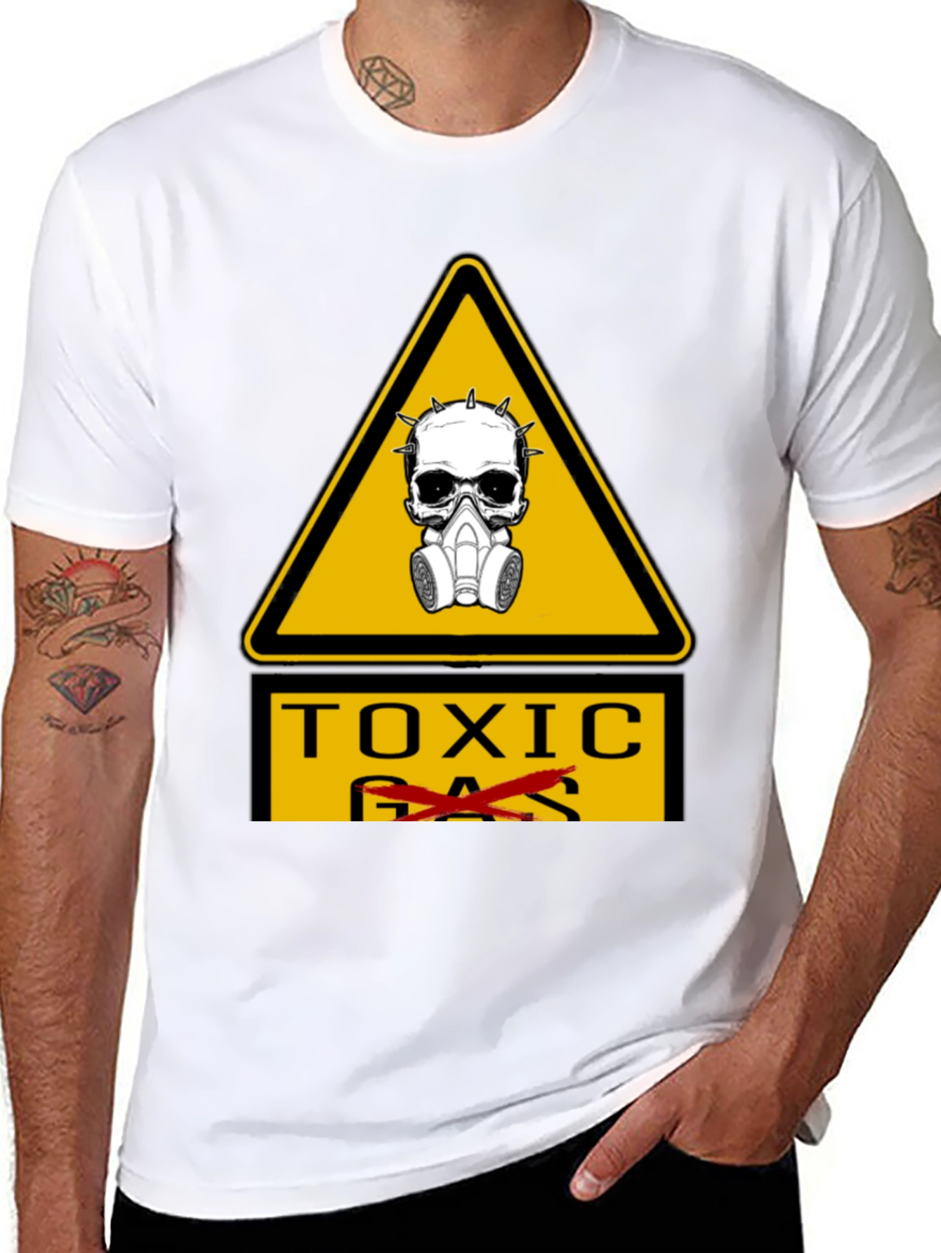 Toxic Hazard T-Shirt - Skull & Gas Mask Graphic