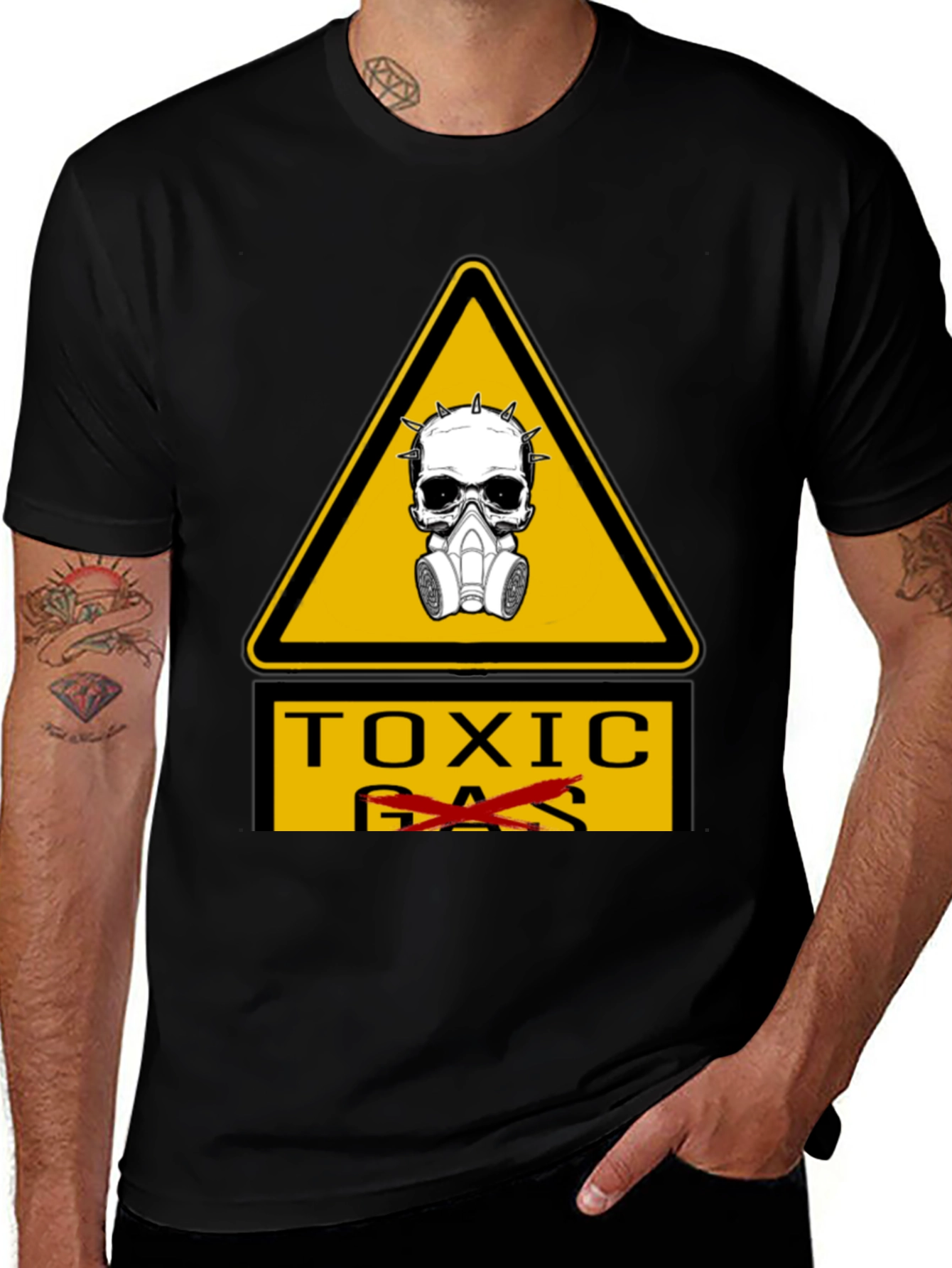 Toxic Hazard T-Shirt - Skull & Gas Mask Graphic
