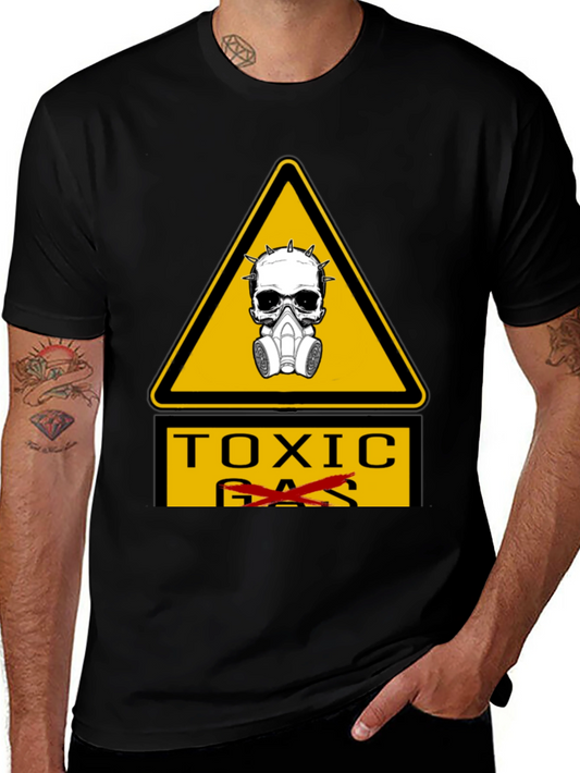 Toxic Hazard T-Shirt - Skull & Gas Mask Graphic