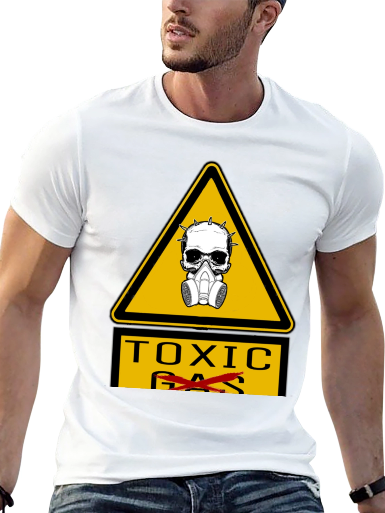 Toxic Hazard T-Shirt - Skull & Gas Mask Graphic