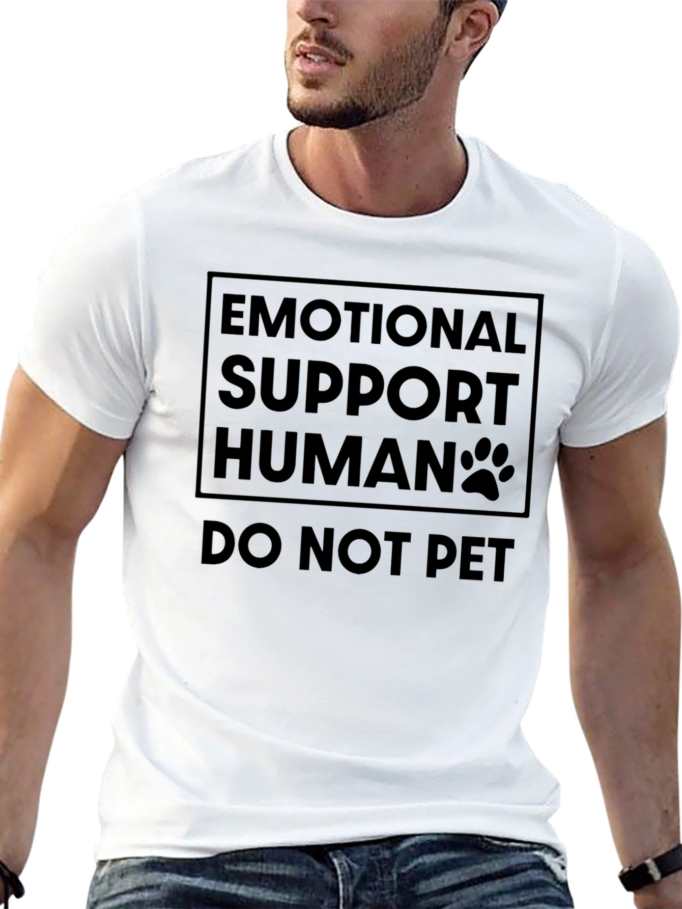 Emotional Support Human Funny Graphic Tee