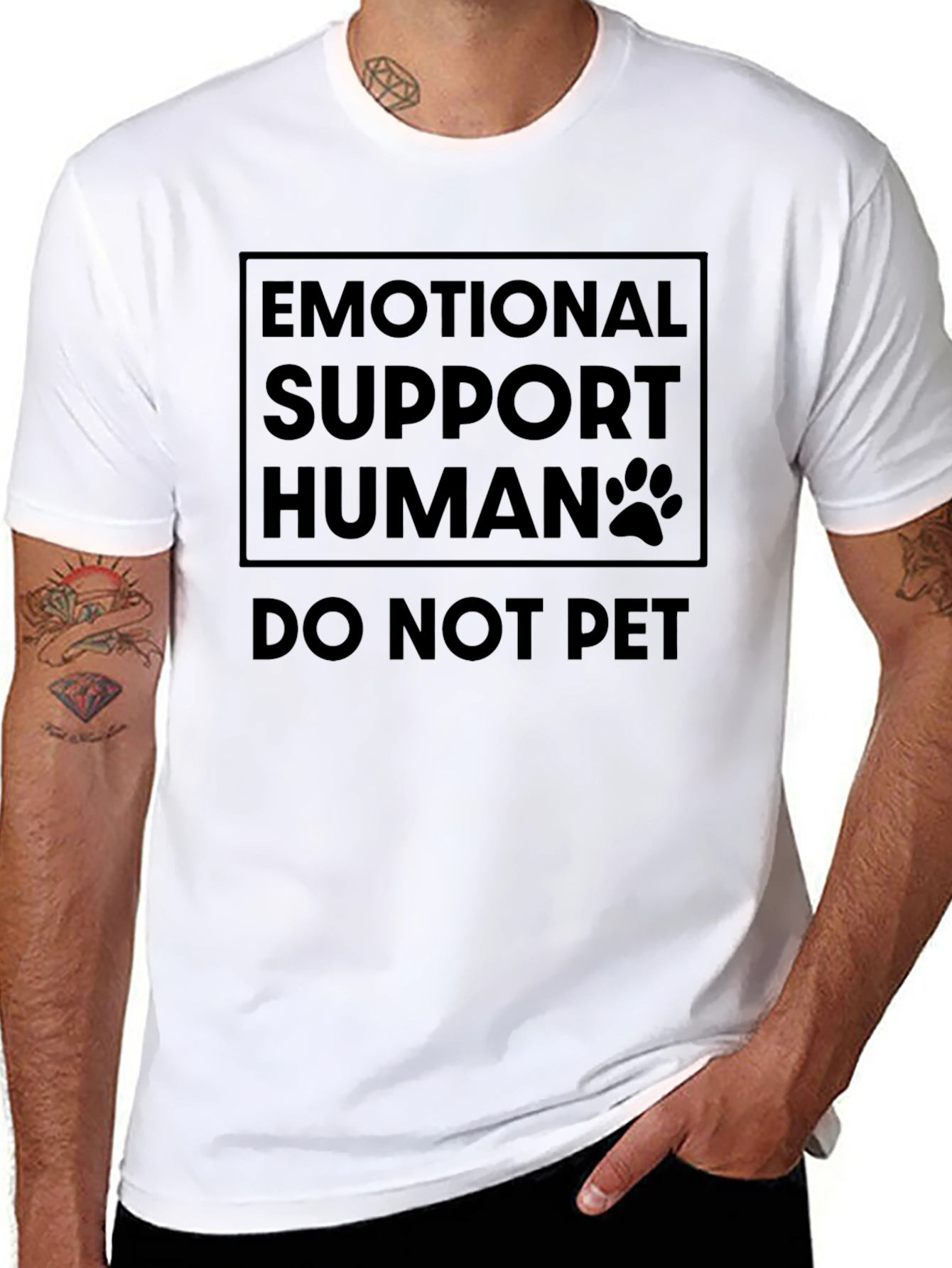 Emotional Support Human Funny Graphic Tee
