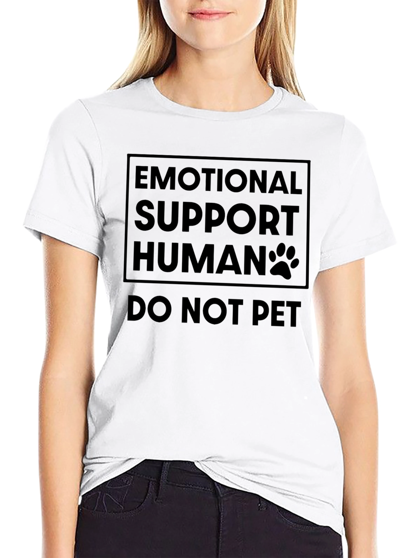 Emotional Support Human Funny Graphic Tee