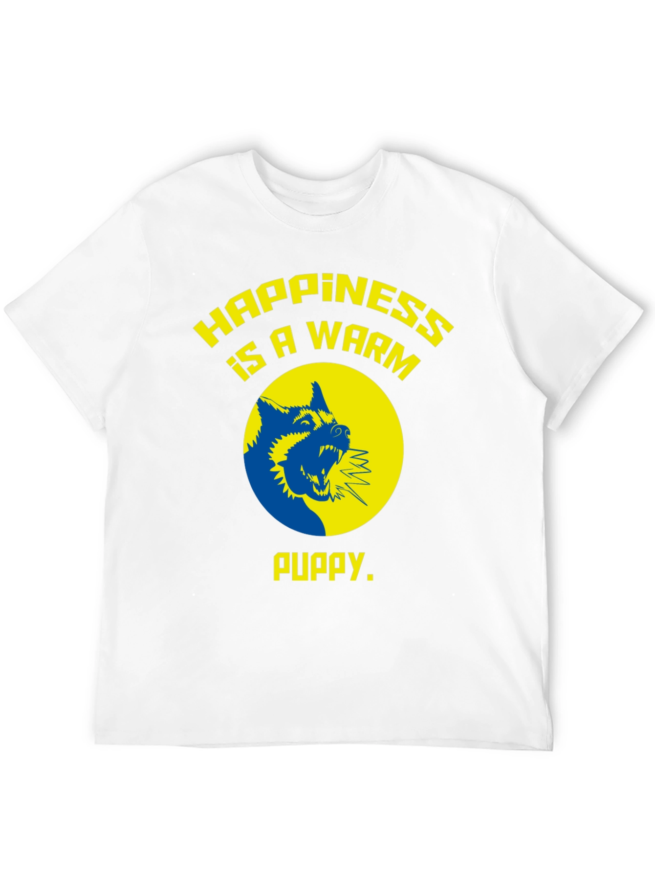 Happiness is a Warm Puppy Graphic Tee - Black
