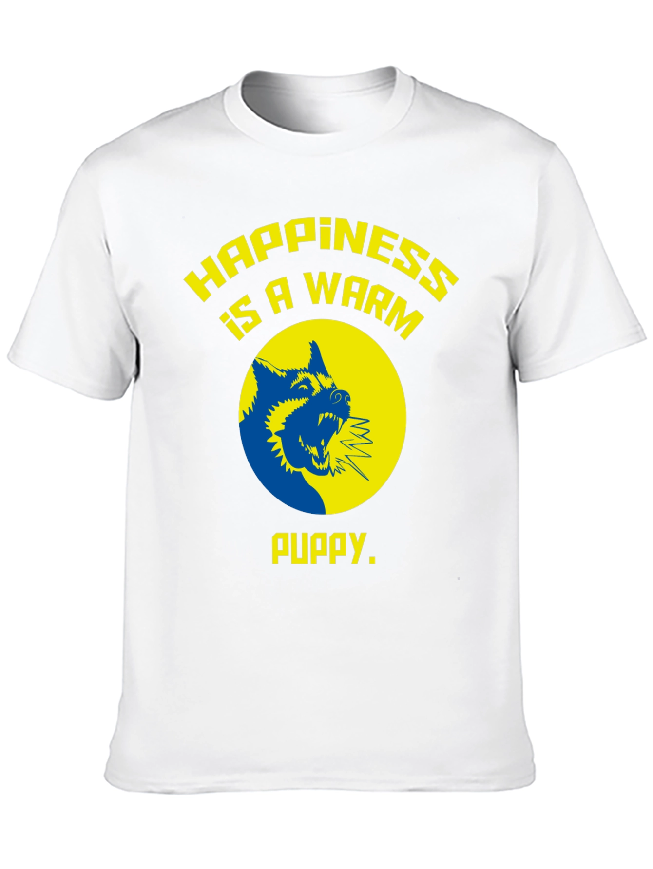 Happiness is a Warm Puppy Graphic Tee - Black