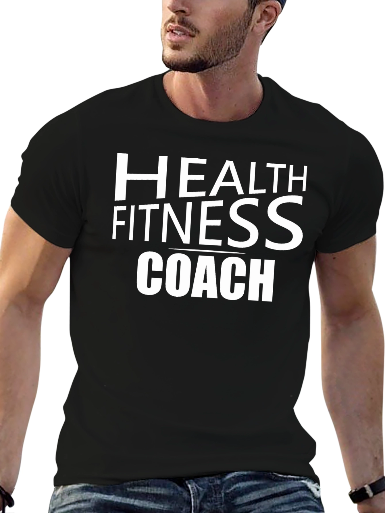 Health Fitness Coach T-Shirt - Black