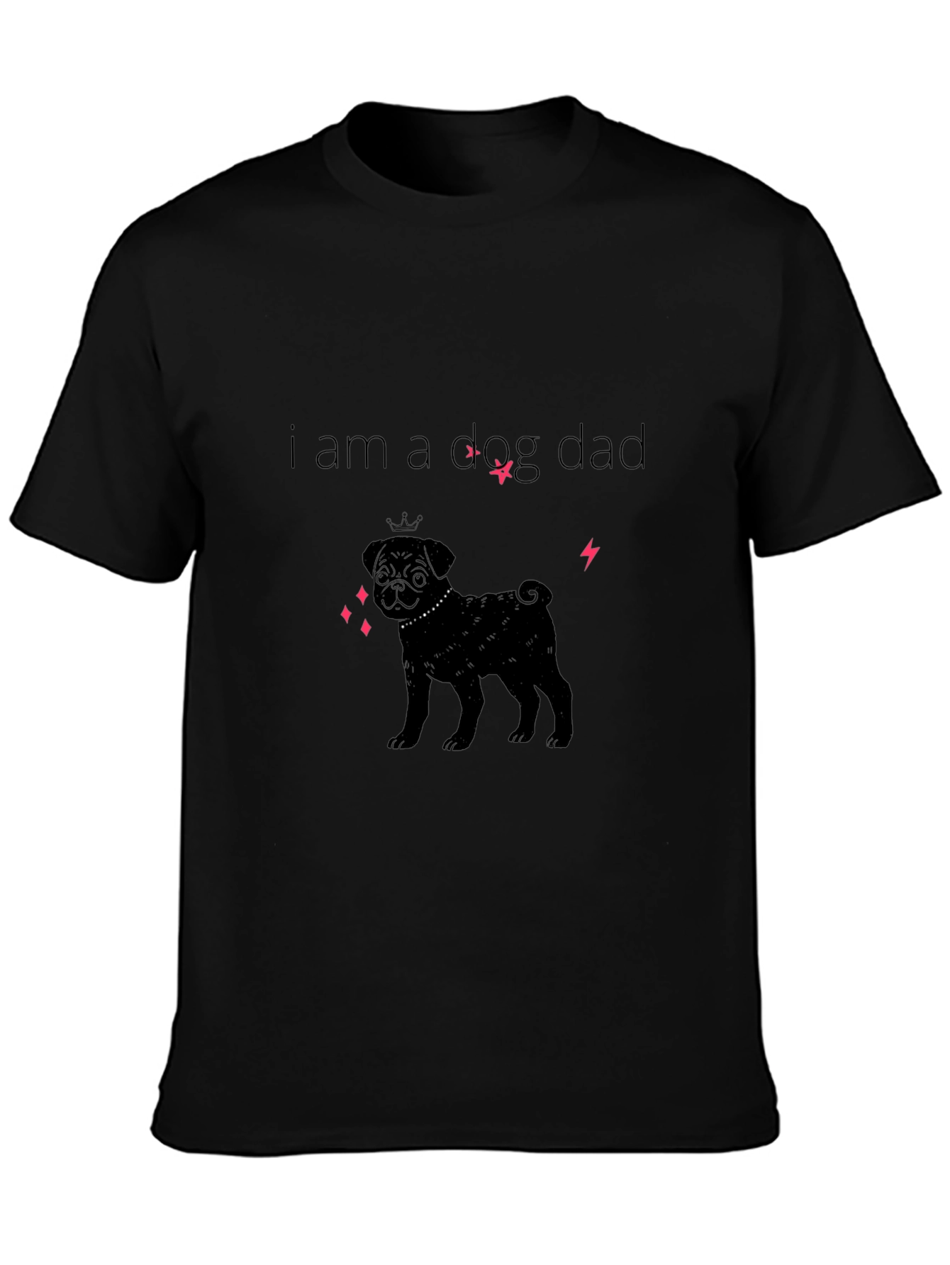 I am a Dog Dad Black T-Shirt