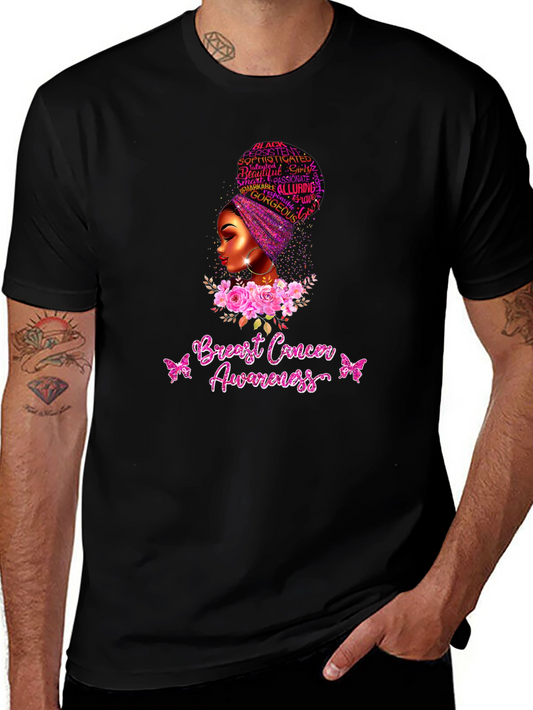 Breast Cancer Awareness Black Woman T-Shirt