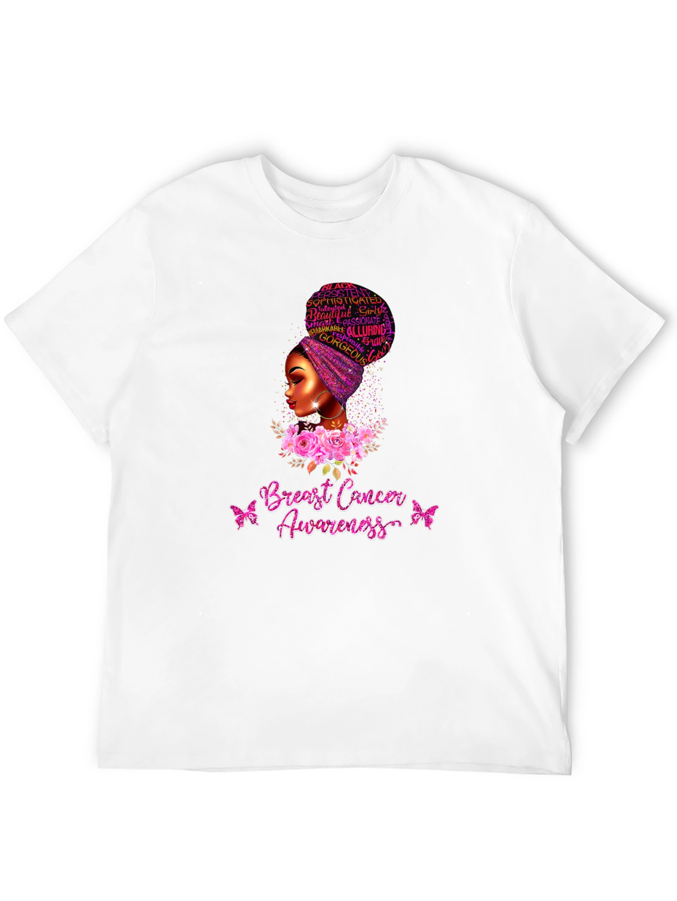 Breast Cancer Awareness Black Woman T-Shirt