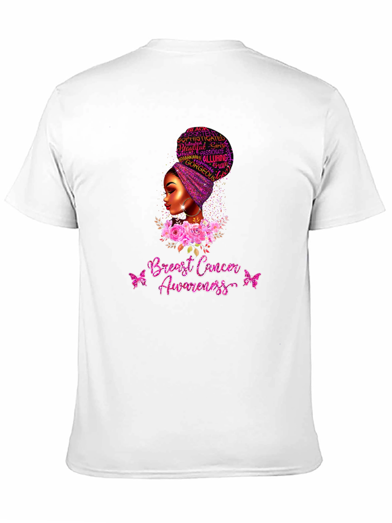 Breast Cancer Awareness Black Woman T-Shirt