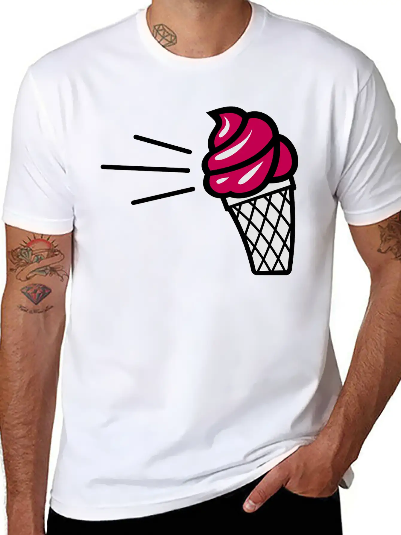 Ice Cream Essential Unisex Summer Tee – Soft Cotton Casual Fit