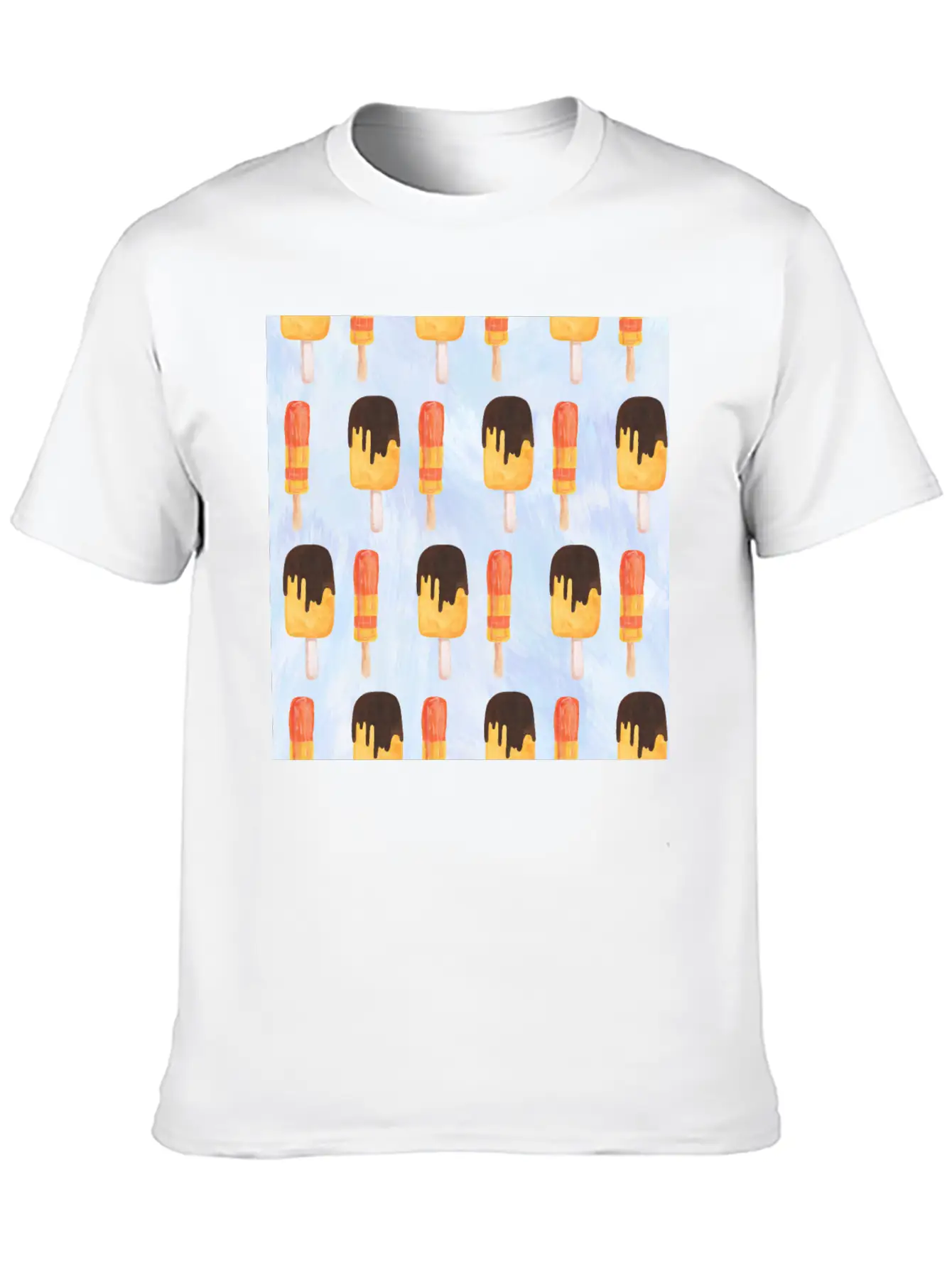 Ice Cream Neck Gator Popsicles Unisex Short Sleeve Soft Cotton T-Shirt – Casual Everyday Wear