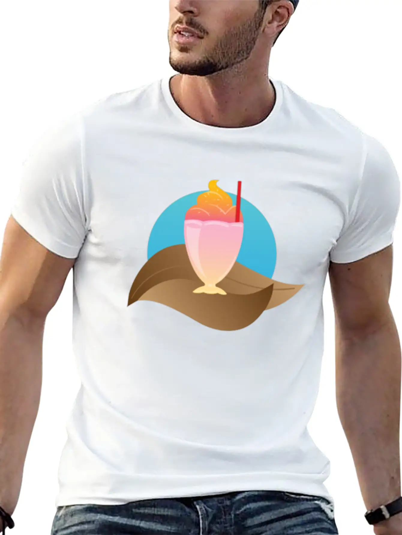 Ice Cream Season Unisex Short Sleeve Soft Cotton T-Shirt – Casual Everyday Wear