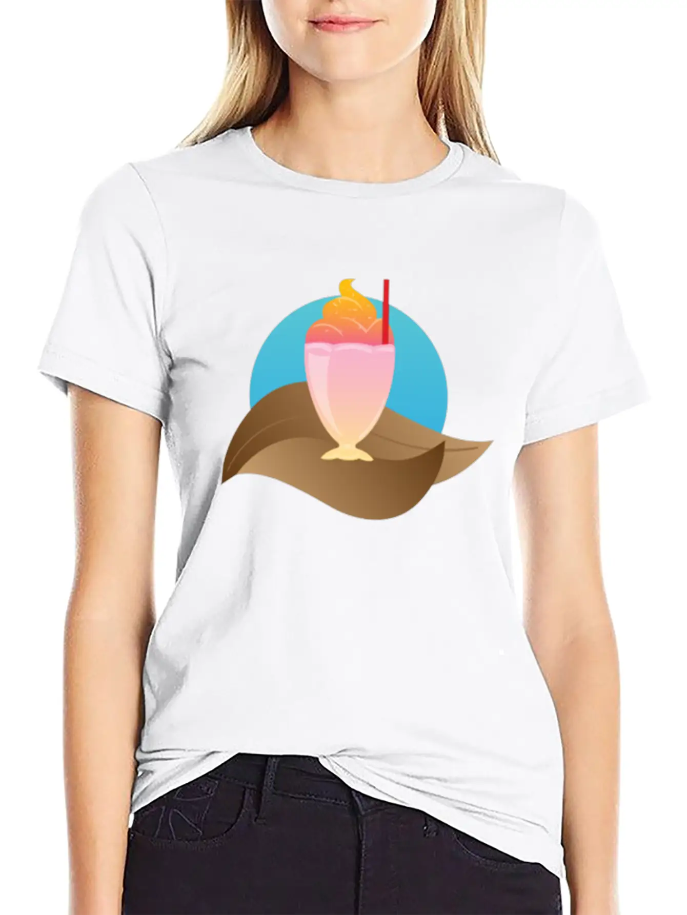 Ice Cream Season Unisex Short Sleeve Soft Cotton T-Shirt – Casual Everyday Wear
