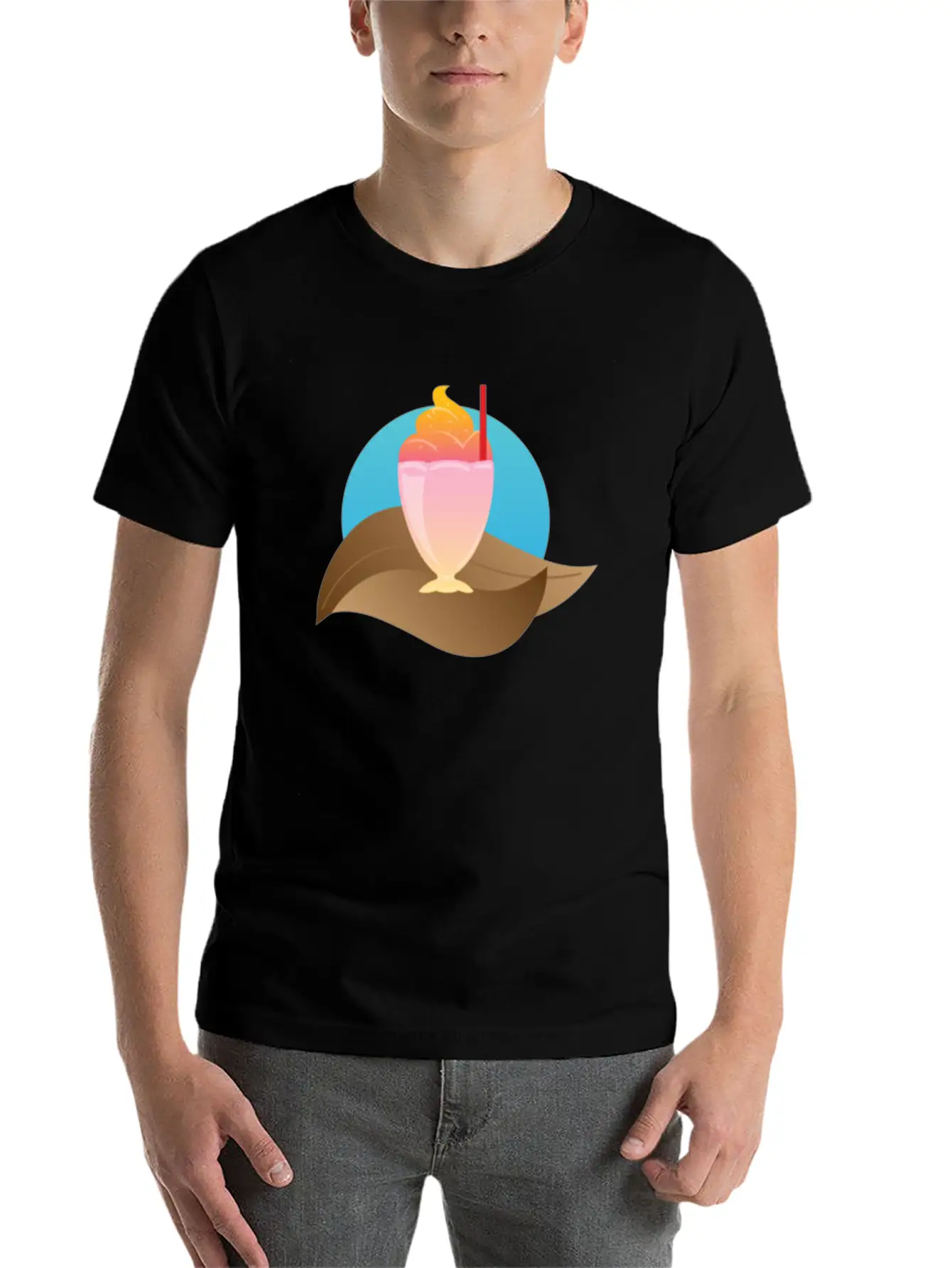 Ice Cream Season Unisex Short Sleeve Soft Cotton T-Shirt – Casual Everyday Wear