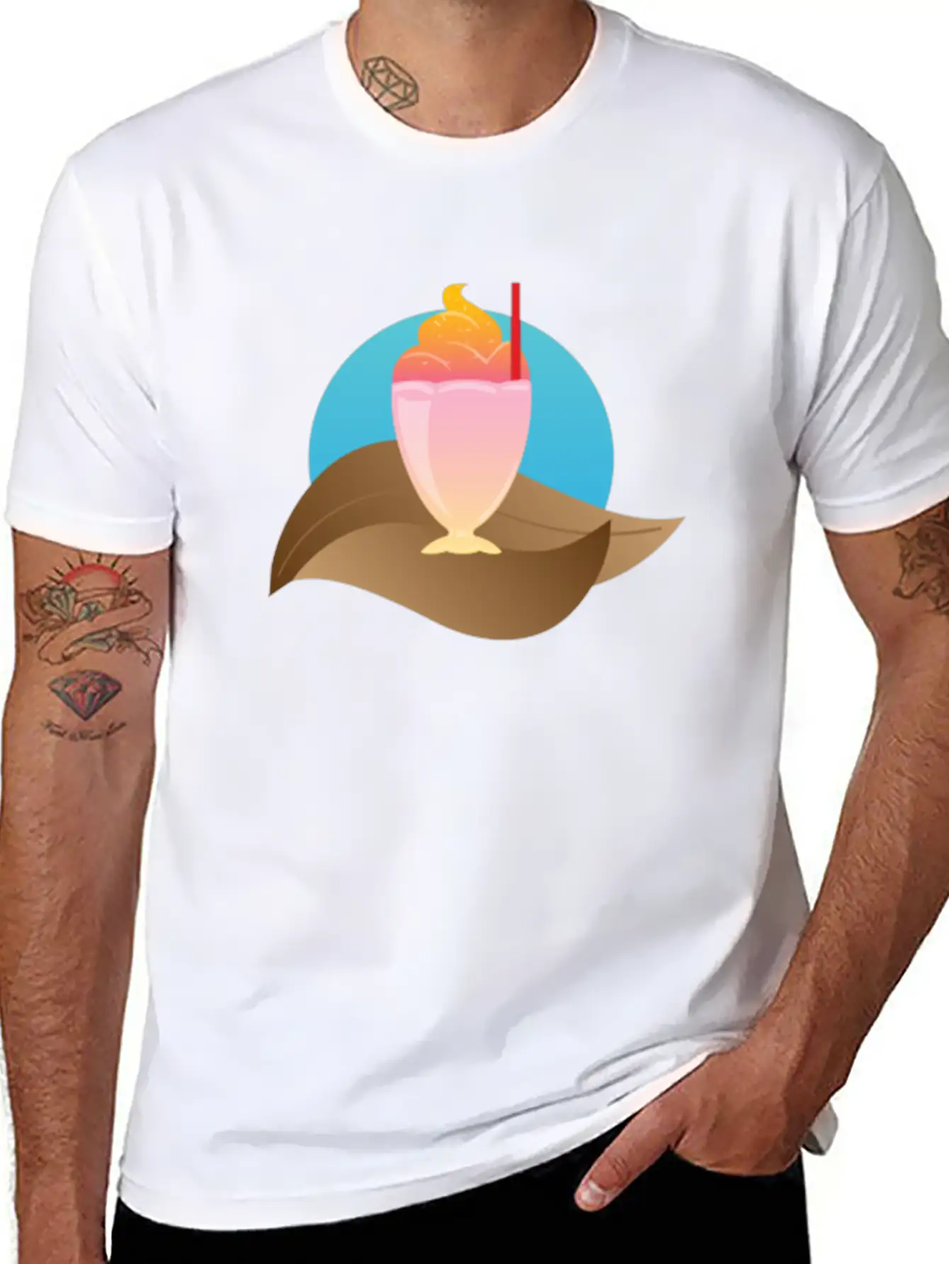 Ice Cream Season Unisex Short Sleeve Soft Cotton T-Shirt – Casual Everyday Wear
