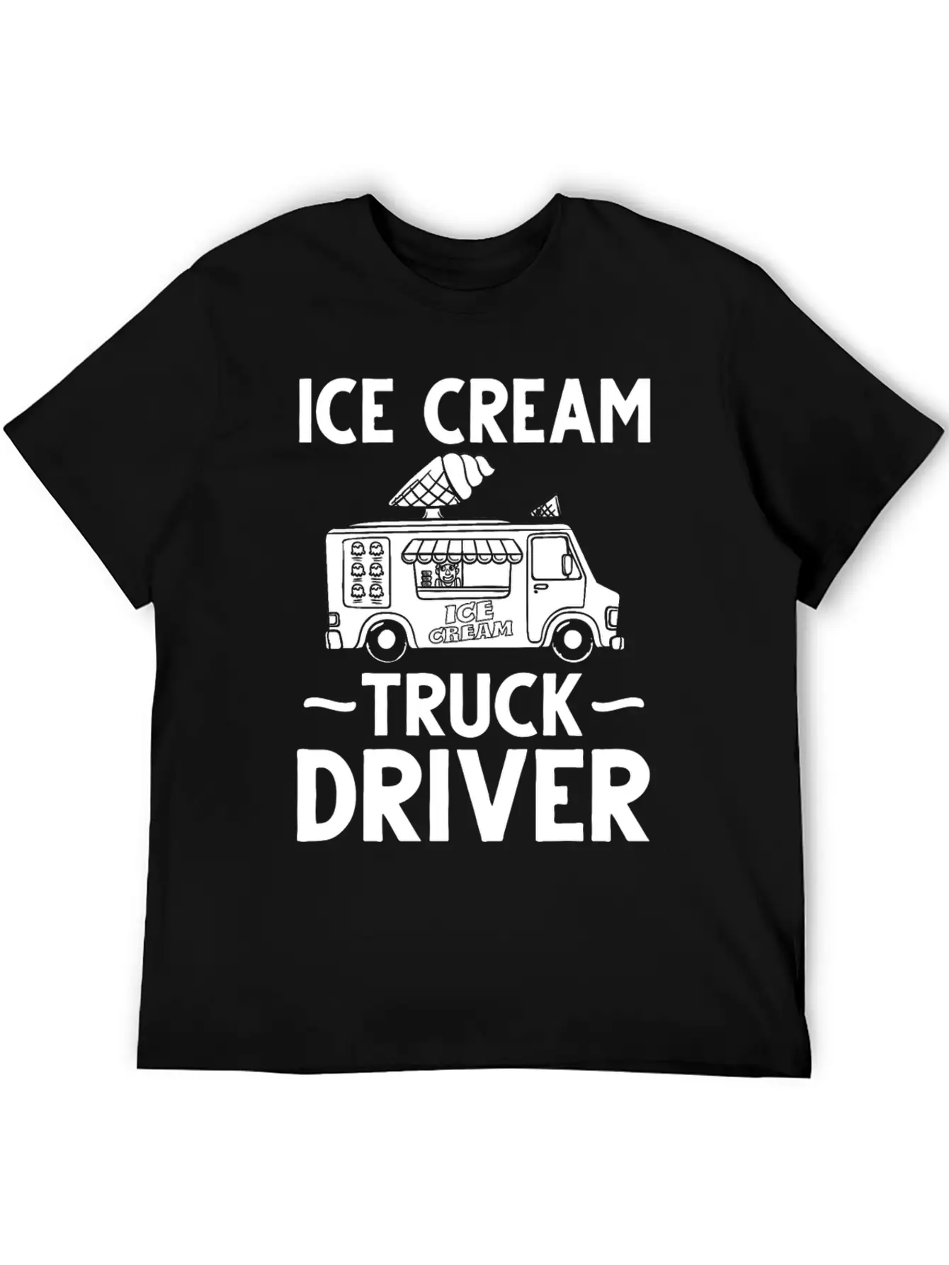 Ice Cream Truck Driver Ice Cream Van Man Stylish Everyday T-Shirt – Unisex Basic Cotton Tee