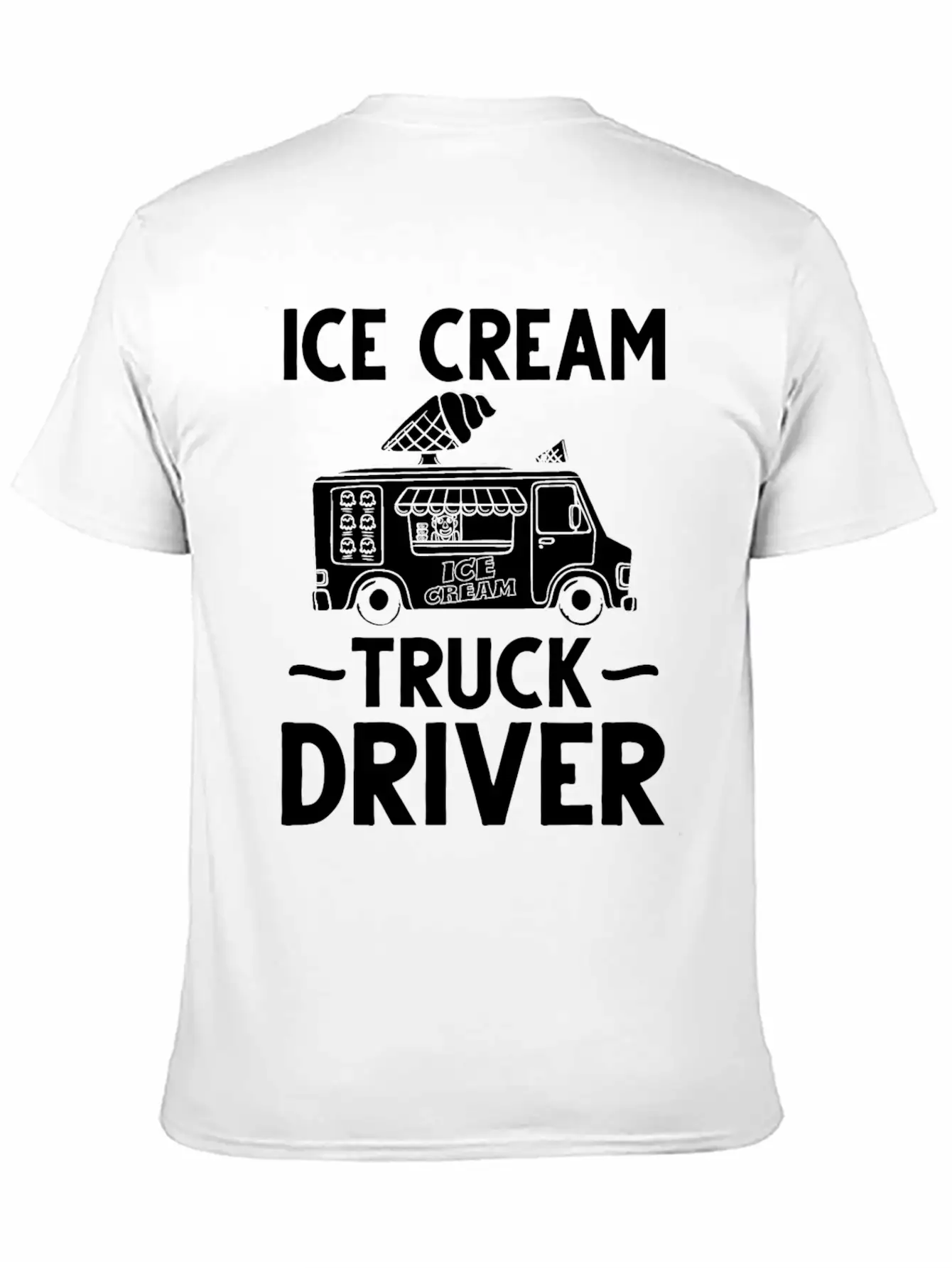 Ice Cream Truck Driver Ice Cream Van Man Stylish Everyday T-Shirt – Unisex Basic Cotton Tee