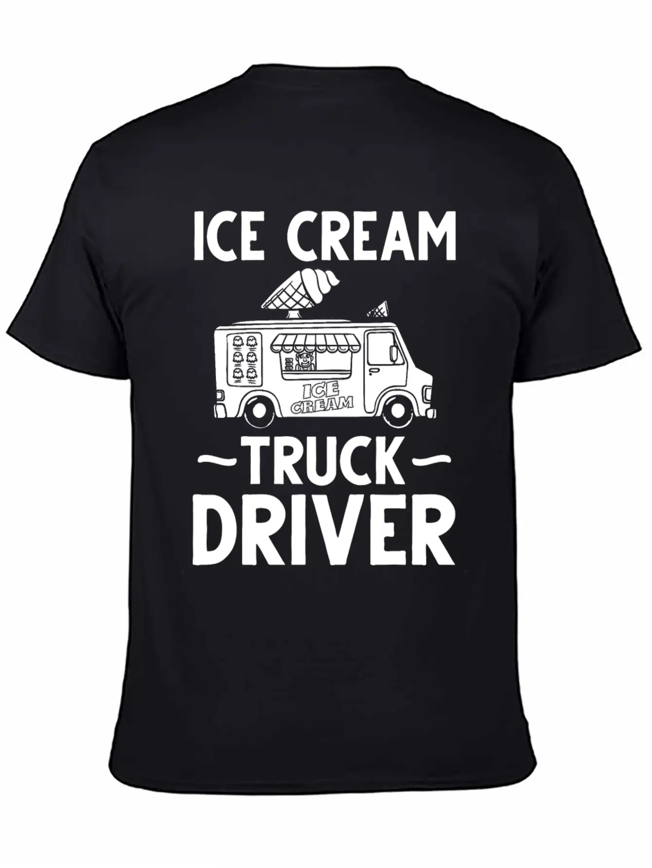 Ice Cream Truck Driver Ice Cream Van Man Stylish Everyday T-Shirt – Unisex Basic Cotton Tee
